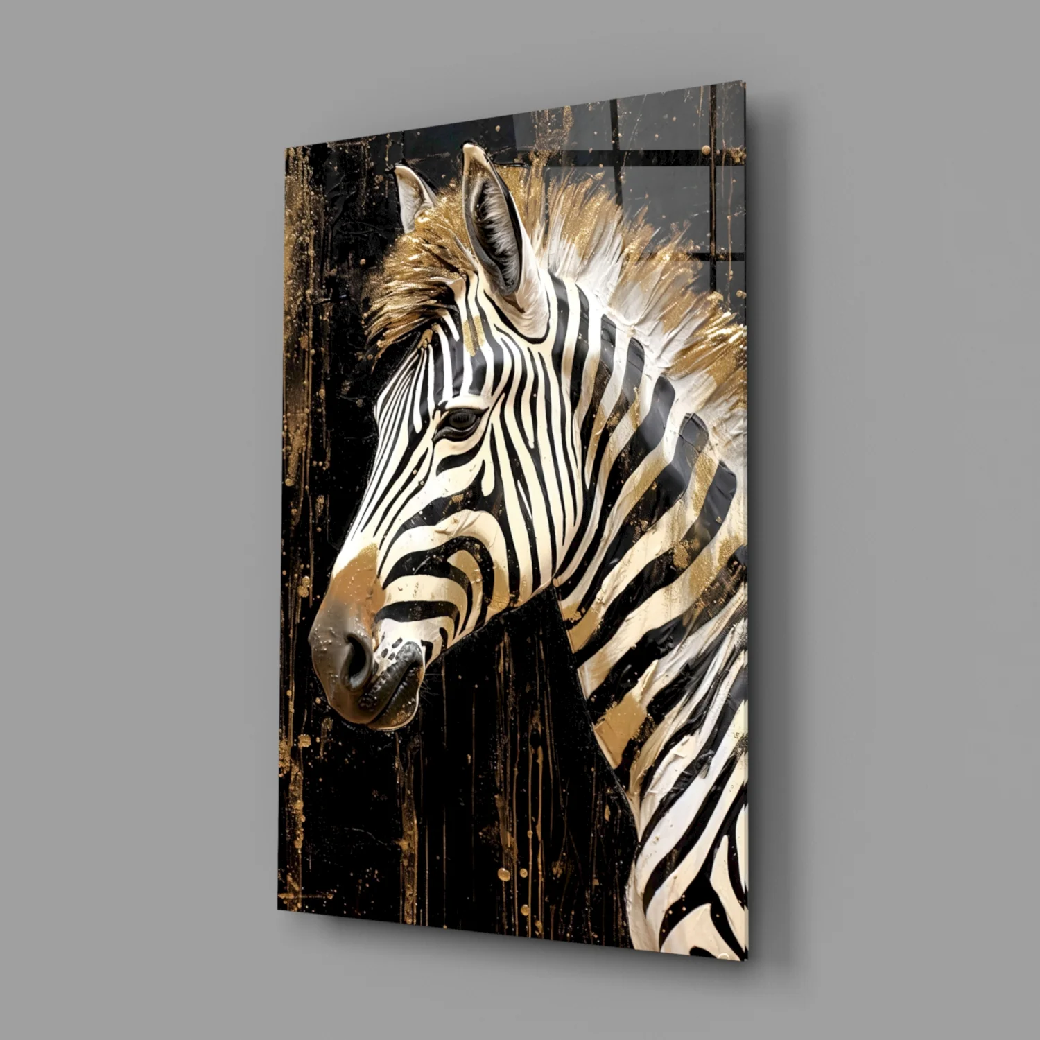Zebra Glass Wall Art - Image 2
