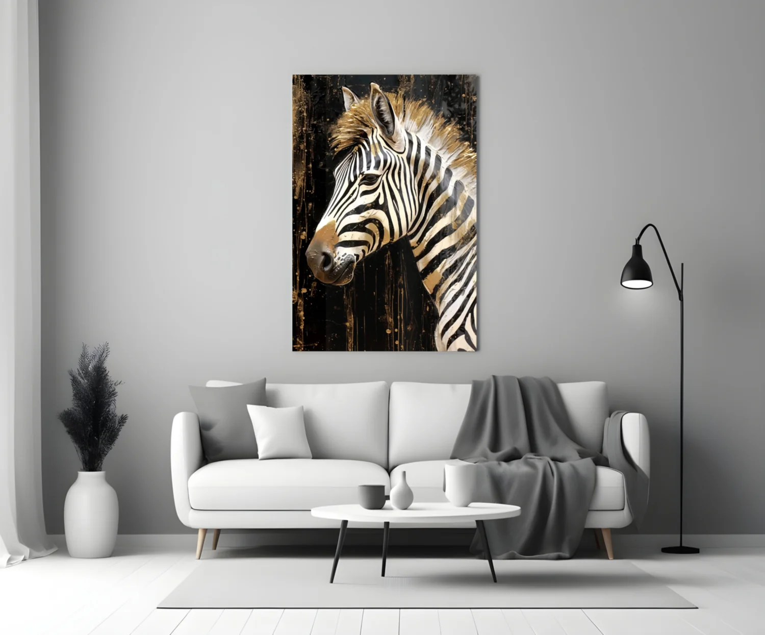 Zebra Glass Wall Art - Image 3