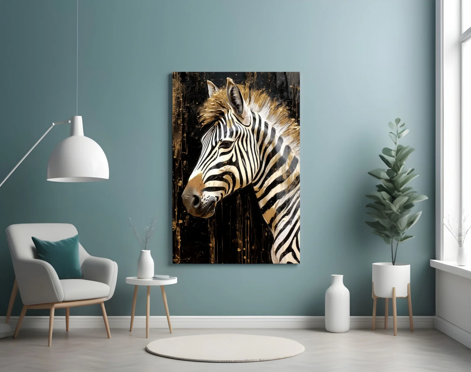 Zebra Glass Wall Art - Image 4