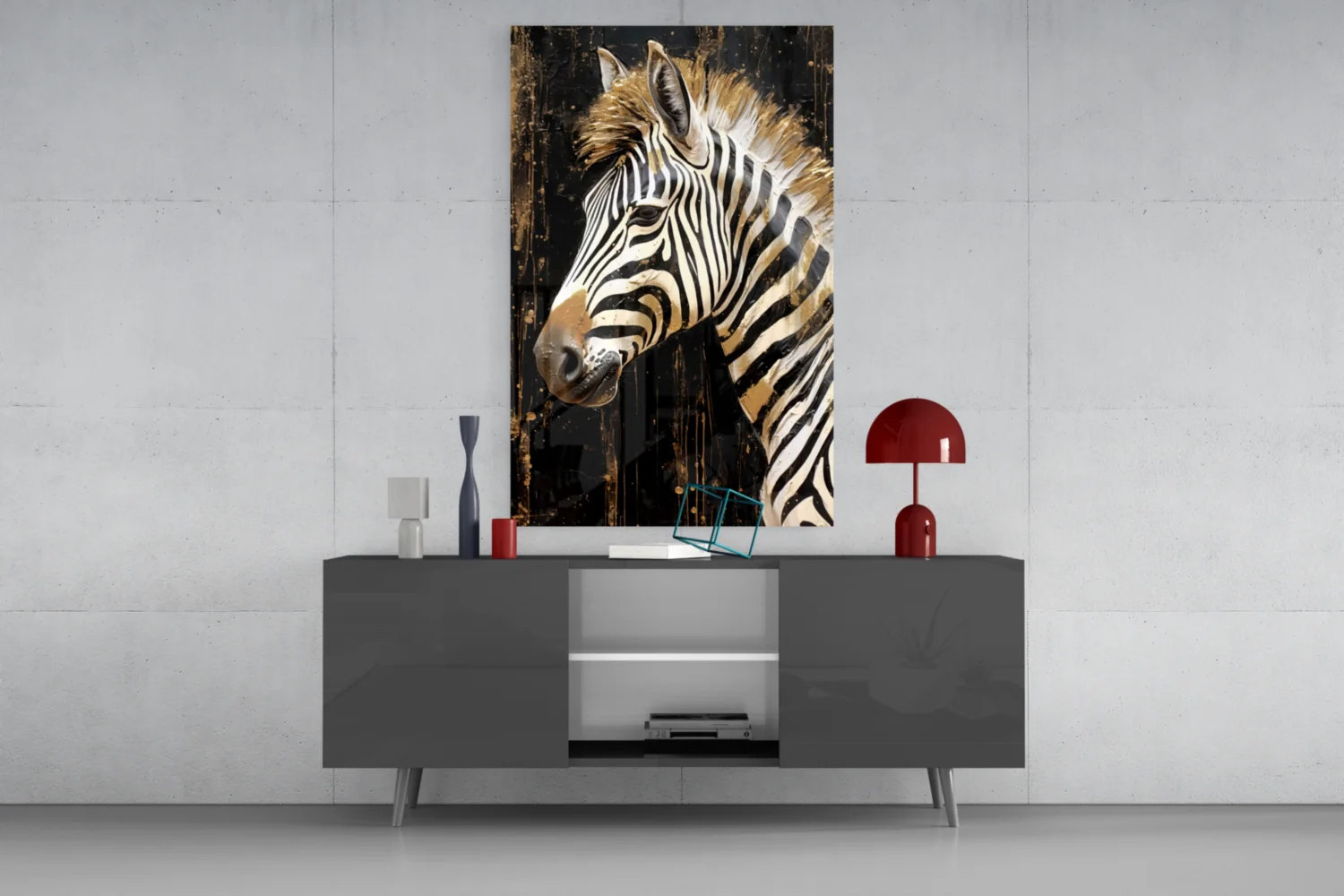 Zebra Glass Wall Art - Image 8