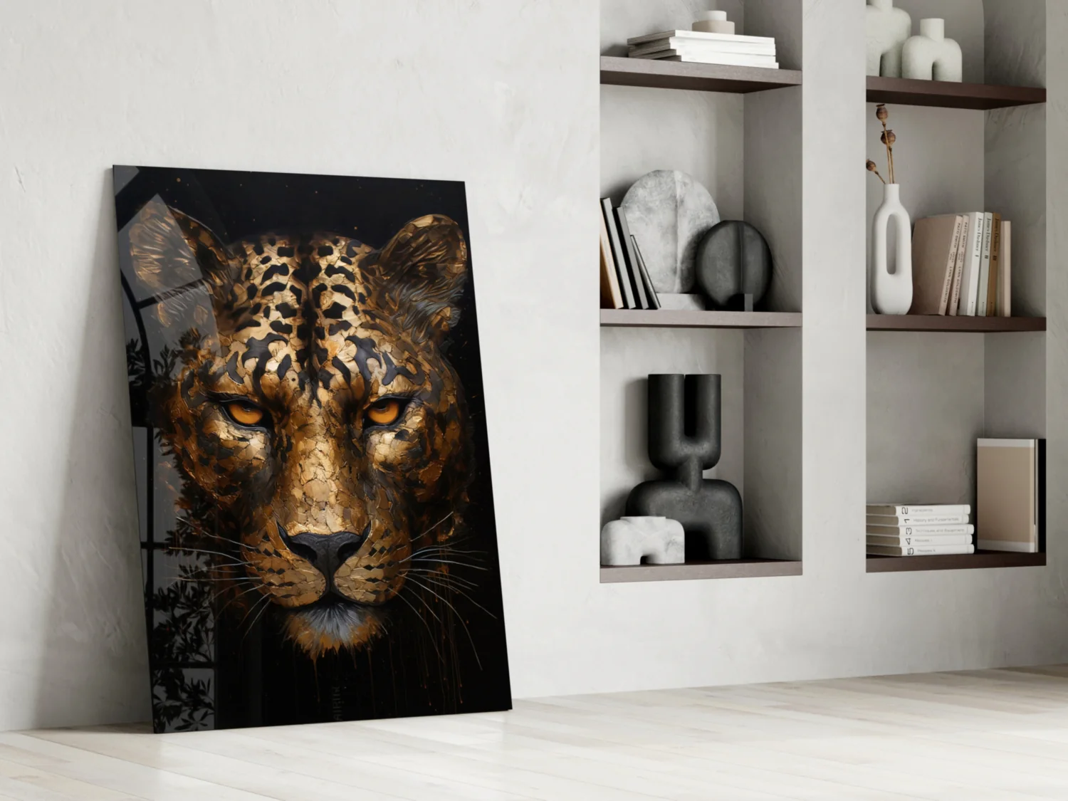 Leopard Glass Wall Art - Image 6