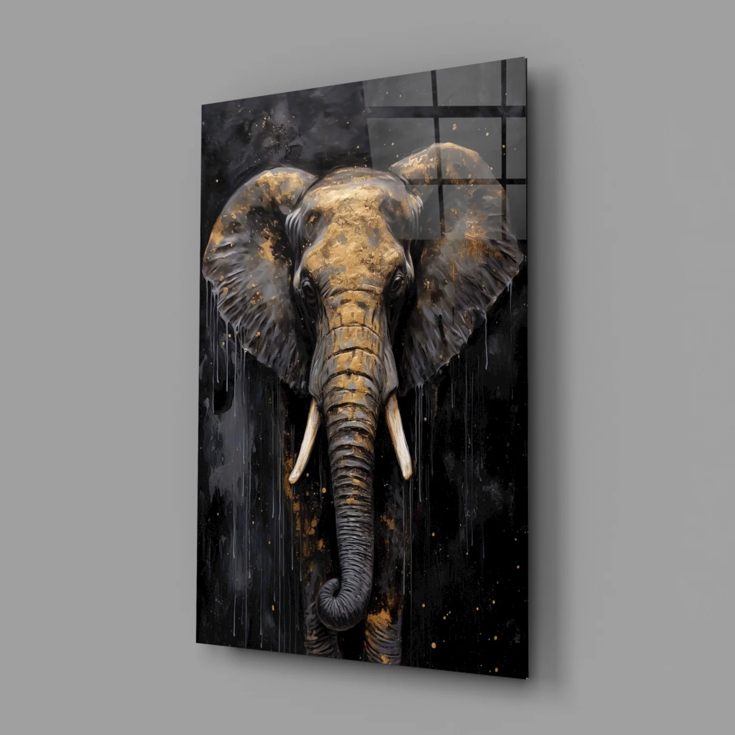 Elephant Glass Wall Art - Image 2