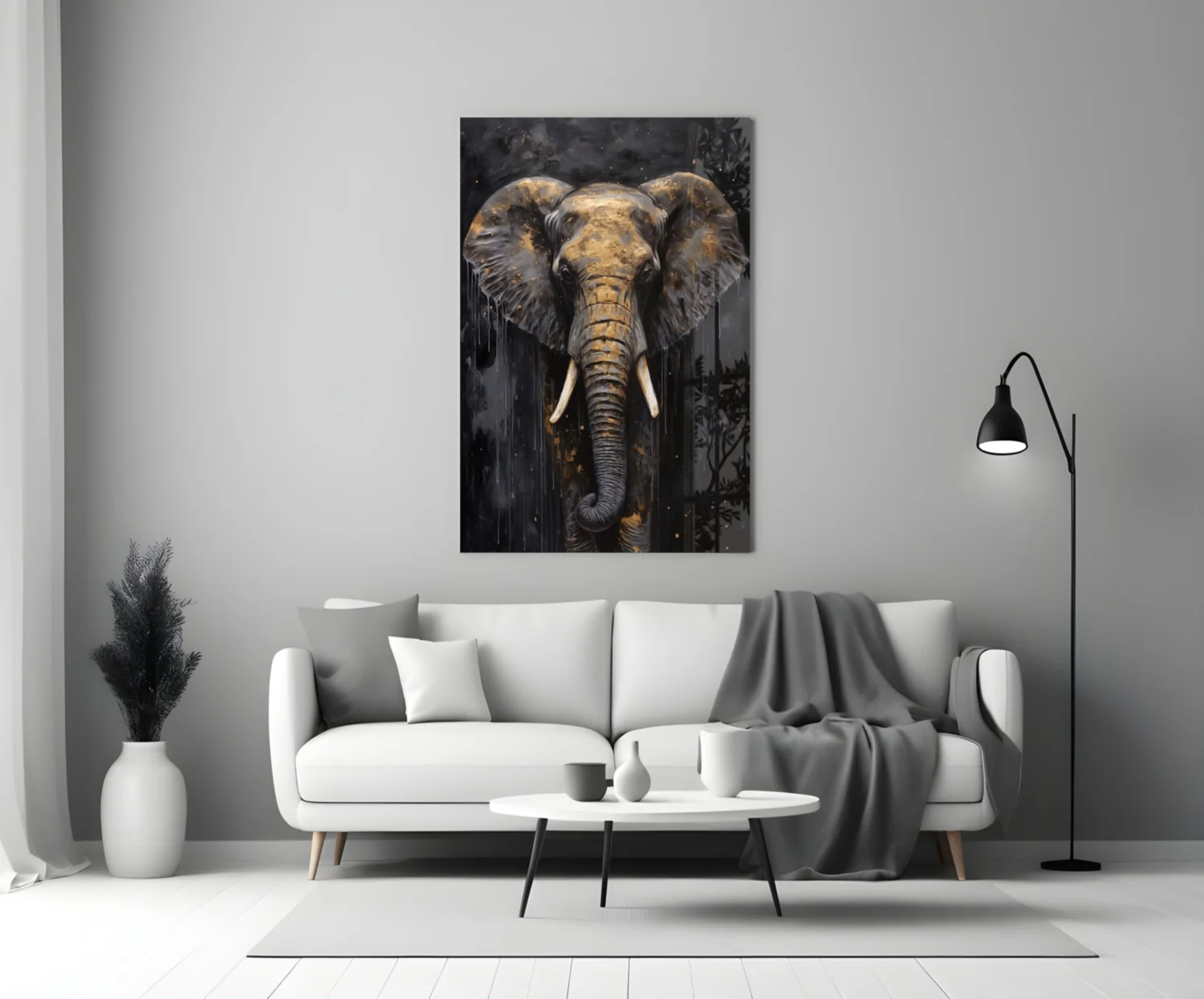Elephant Glass Wall Art - Image 3