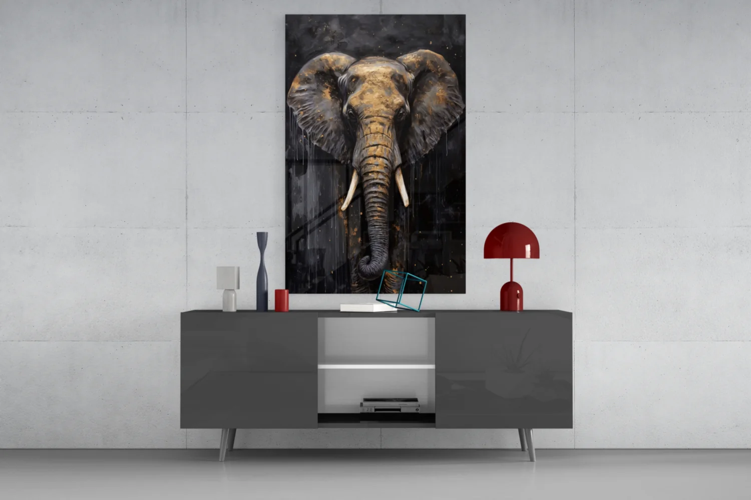 Elephant Glass Wall Art - Image 8