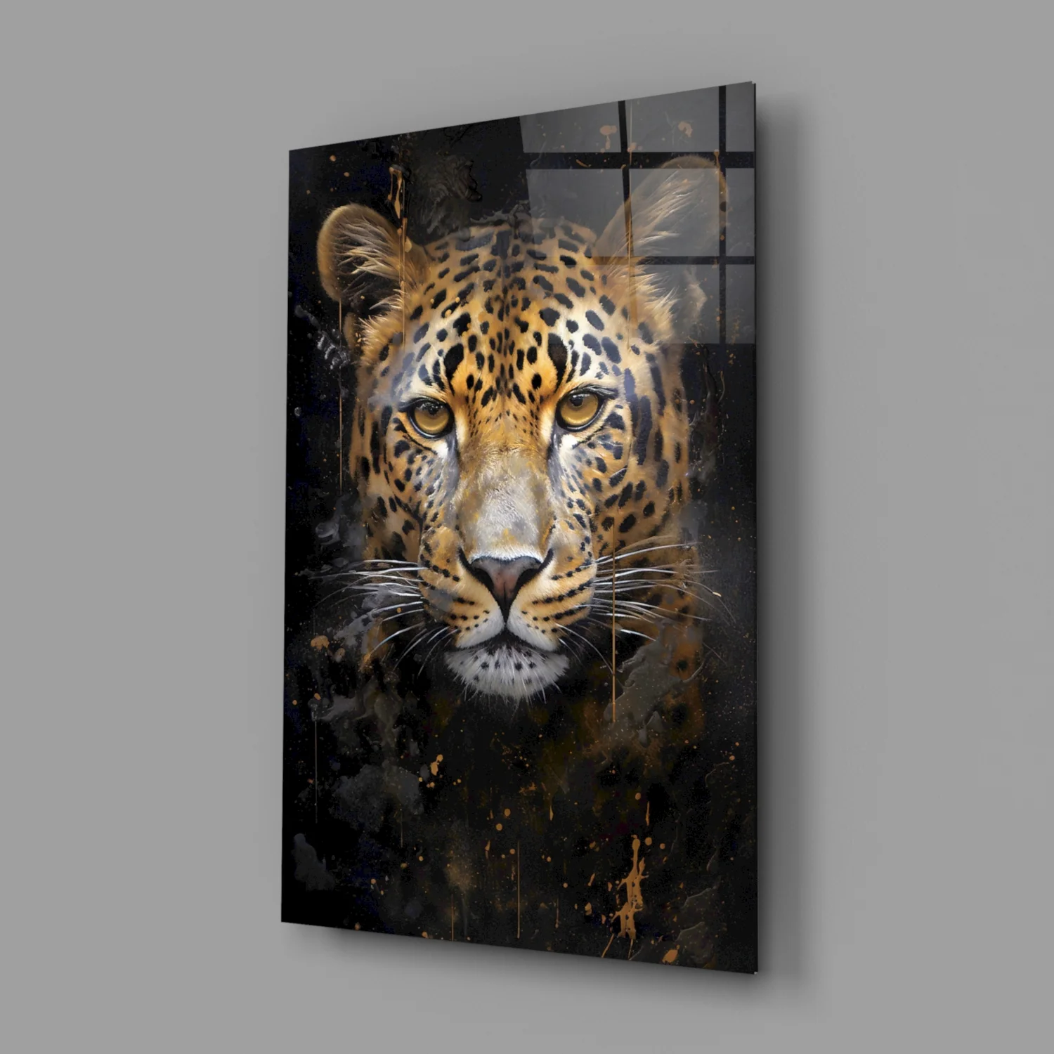 Leopard Glass Wall Art - Image 2