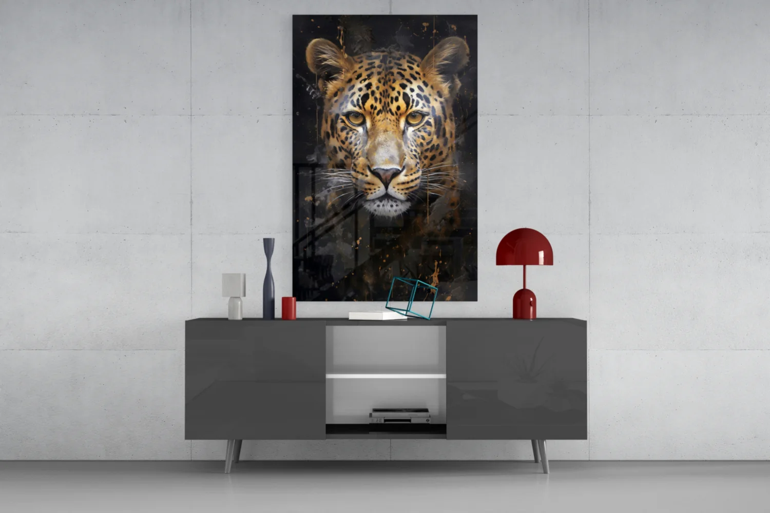 Leopard Glass Wall Art - Image 8