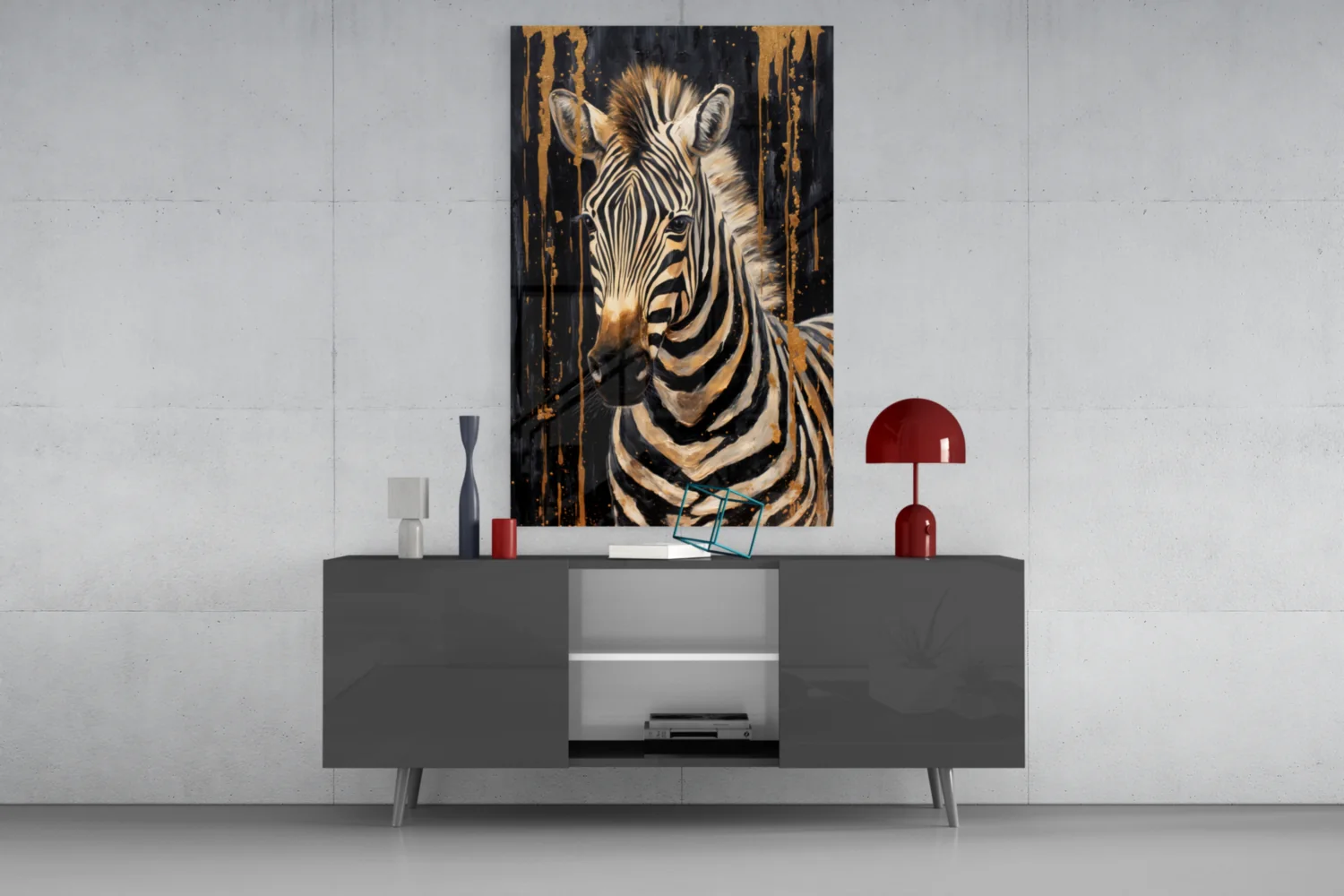 Zebra Glass Wall Art - Image 8
