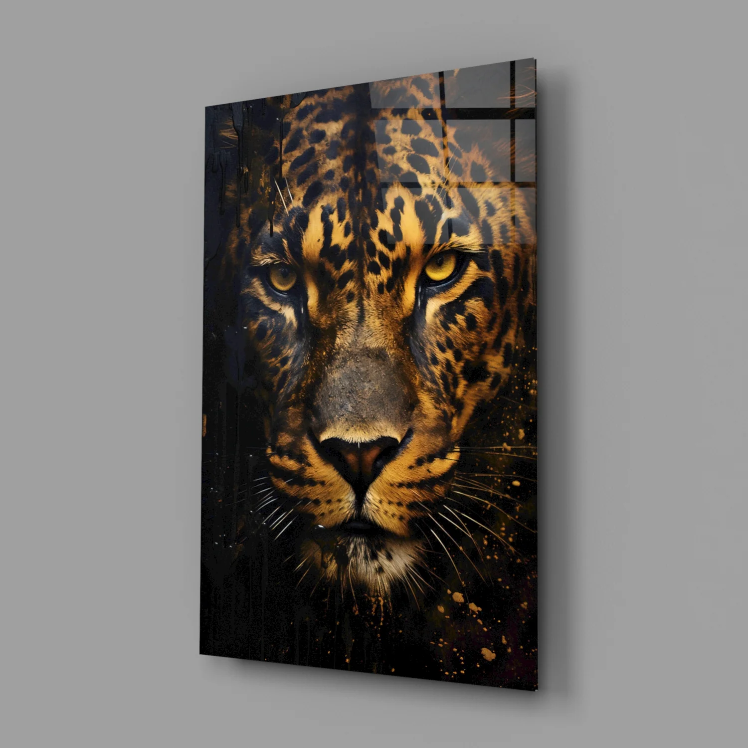 Leopard Glass Wall Art - Image 2