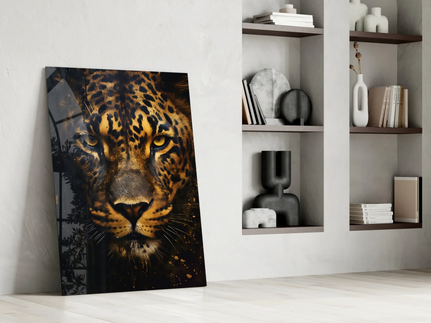 Leopard Glass Wall Art - Image 6