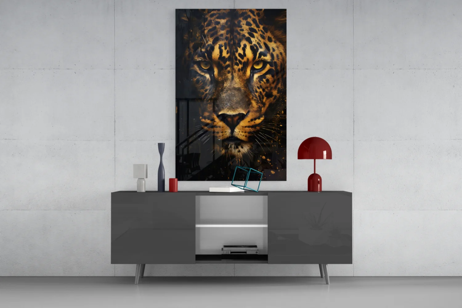 Leopard Glass Wall Art - Image 8