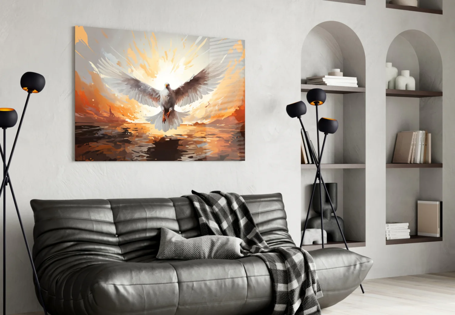 Pigeon Glass Wall Art - Image 4