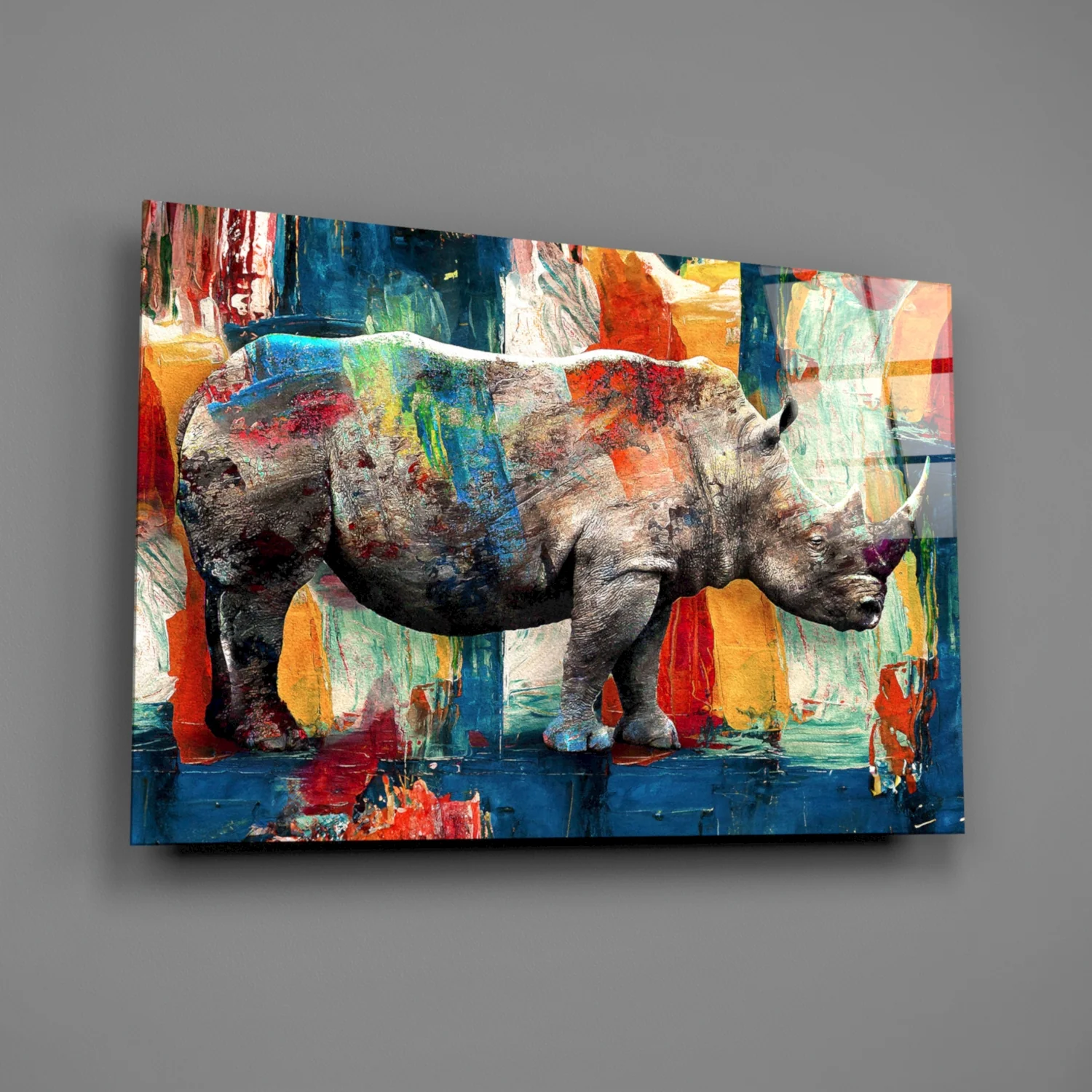 Rhino Glass Wall Art - Image 2