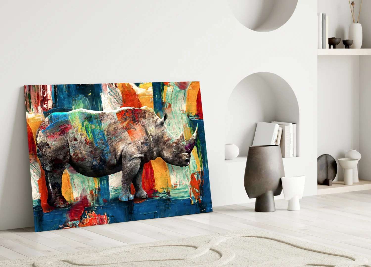Rhino Glass Wall Art - Image 3