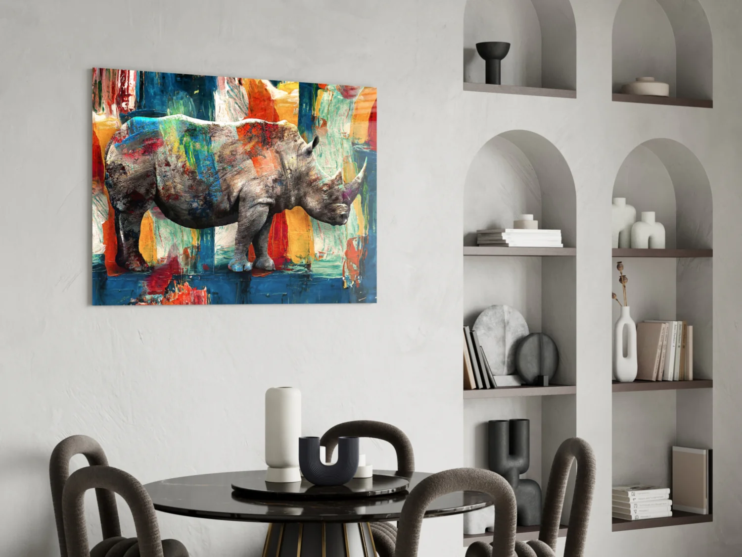 Rhino Glass Wall Art - Image 5