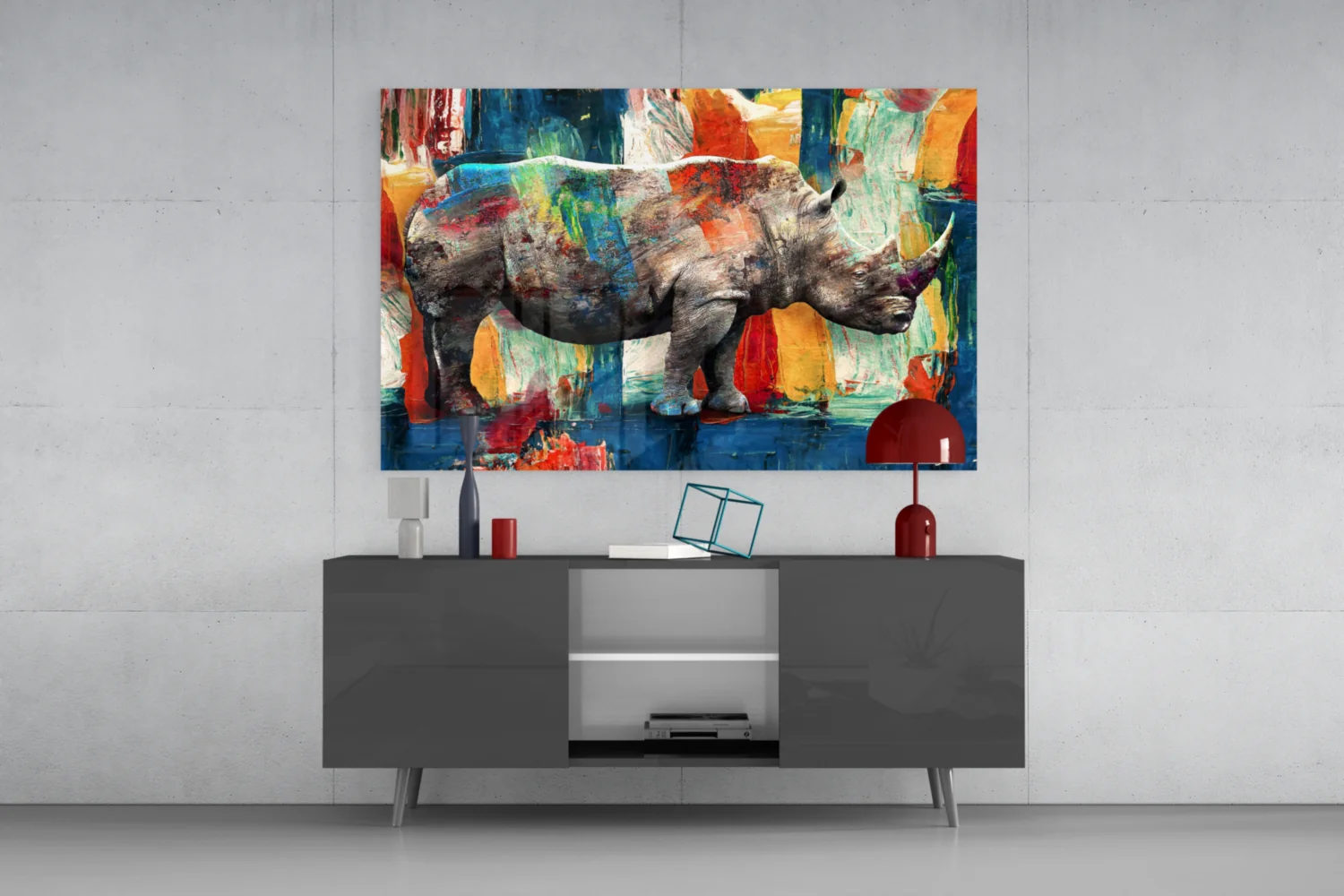 Rhino Glass Wall Art - Image 8