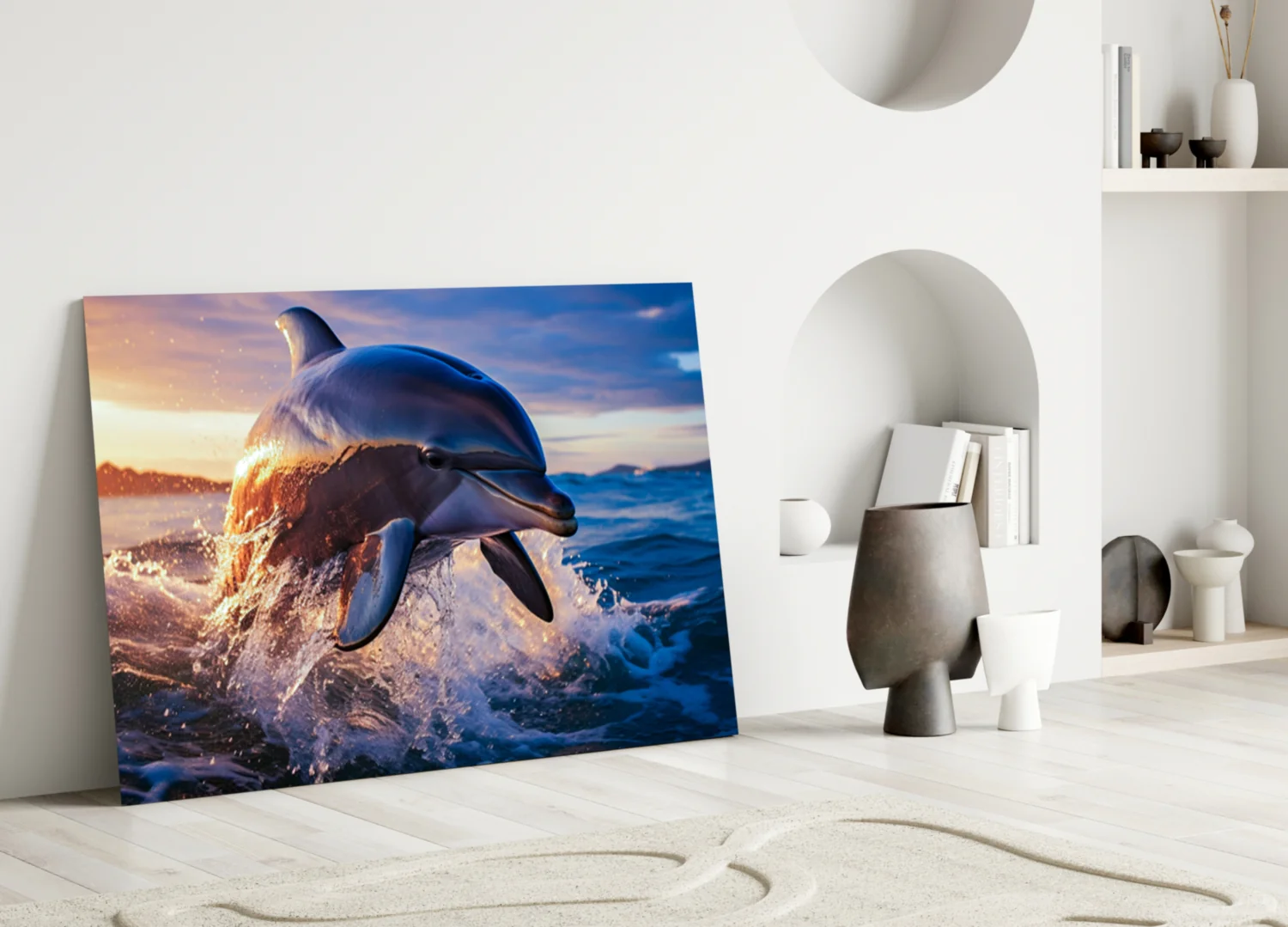 Dolphin Glass Wall Art - Image 3