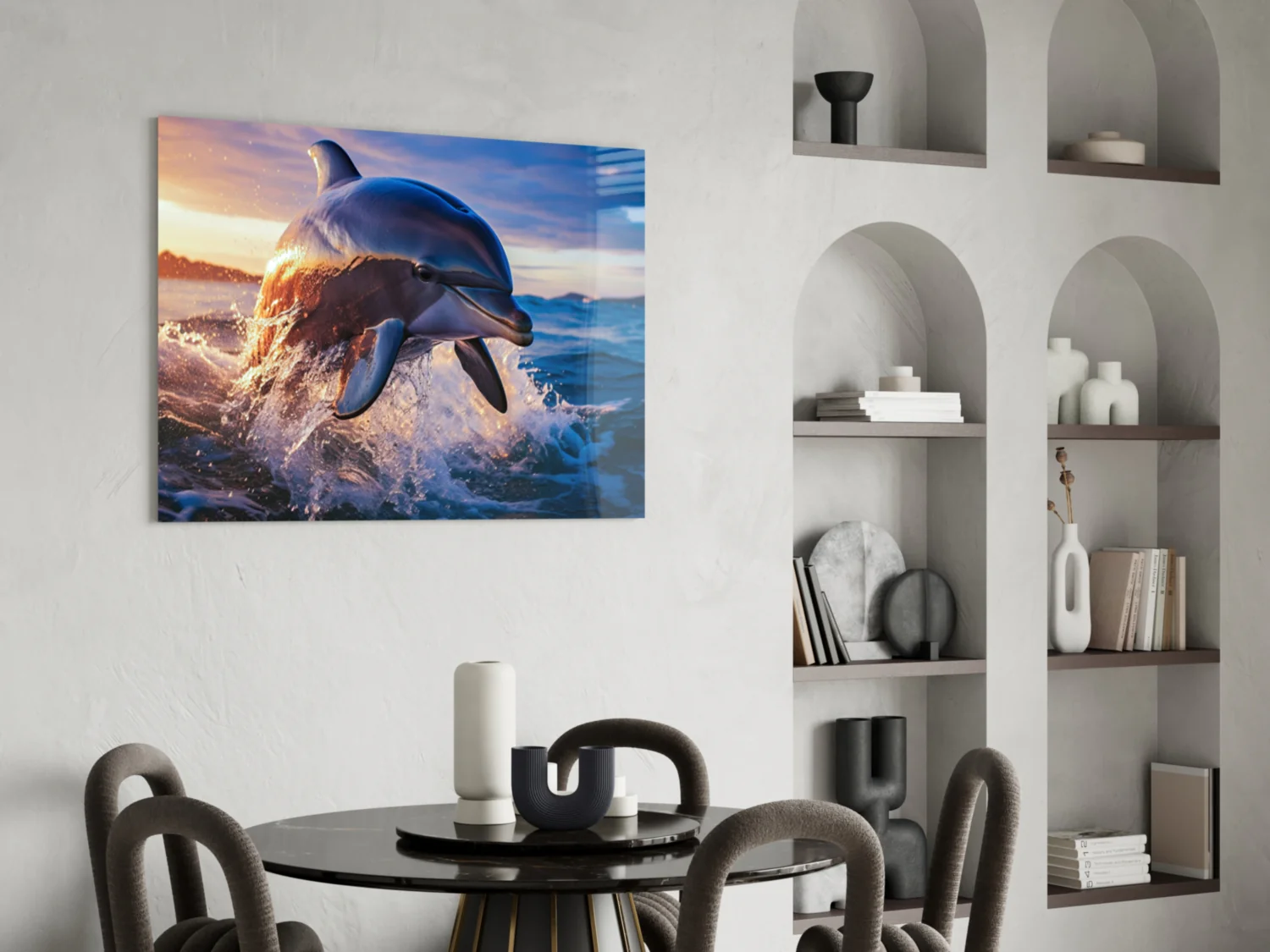 Dolphin Glass Wall Art - Image 5
