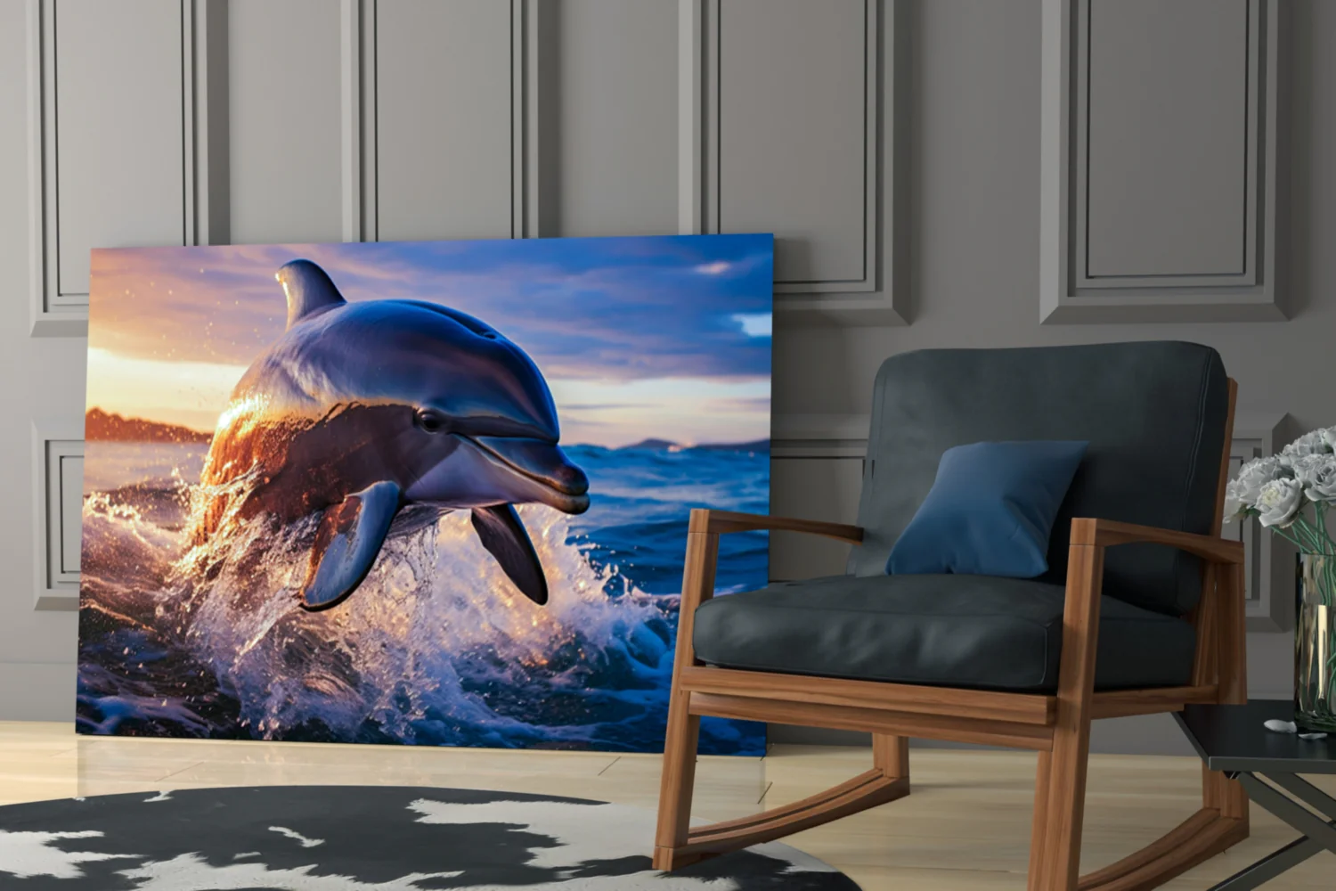Dolphin Glass Wall Art - Image 6