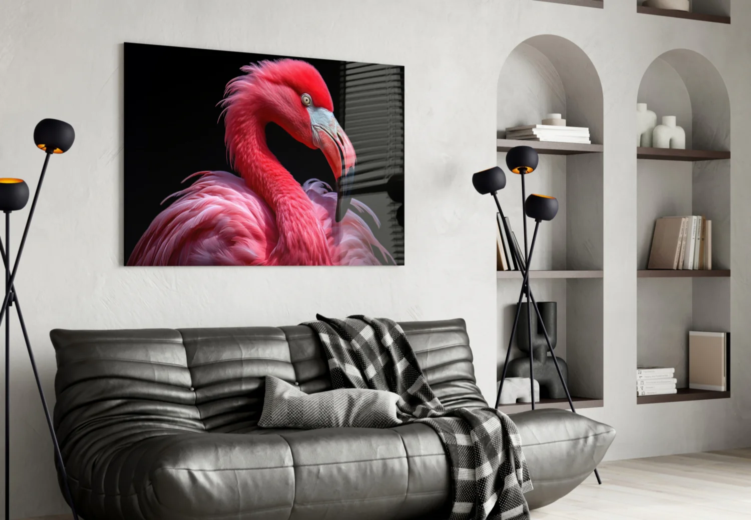 Flamingo Glass Wall Art - Image 4