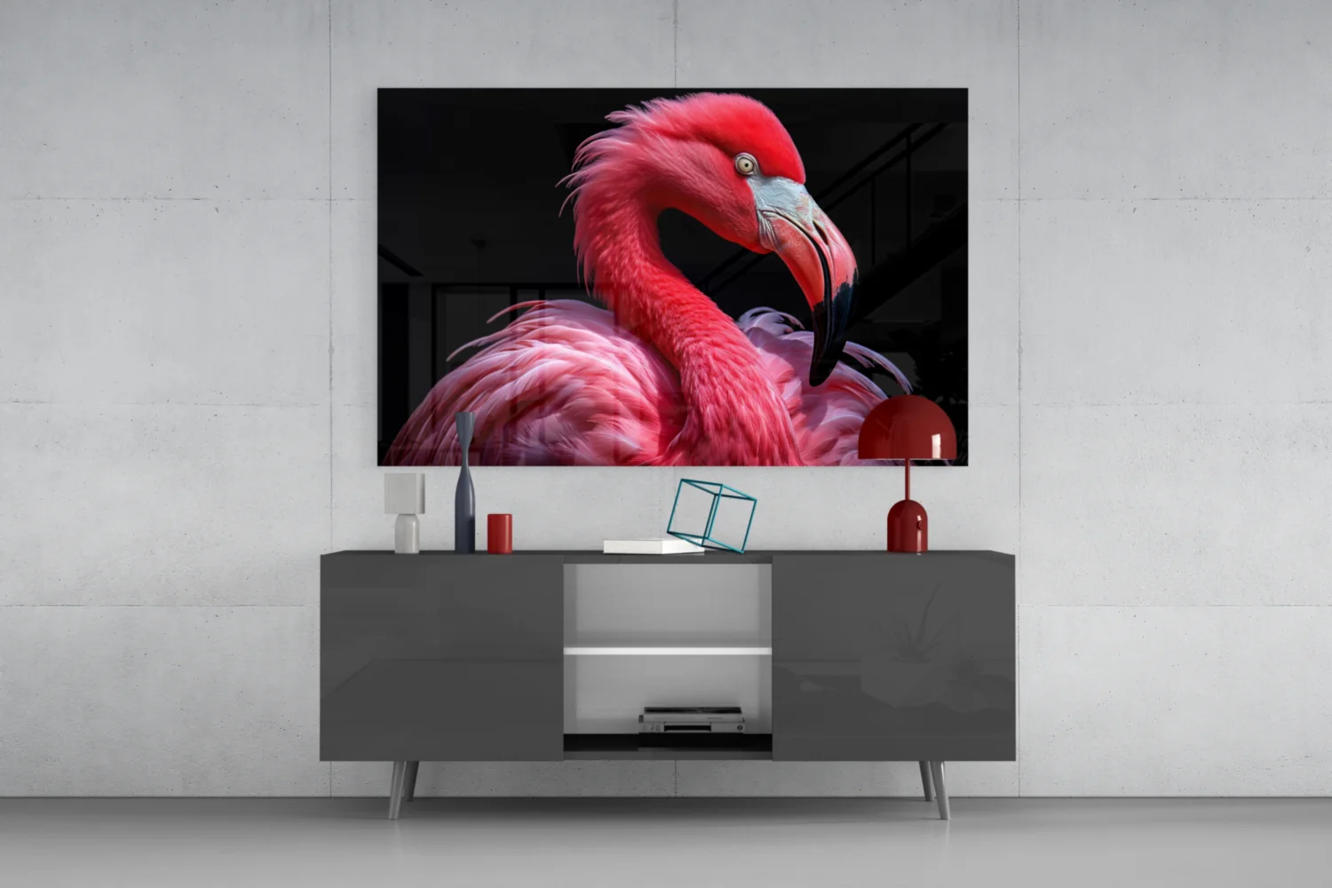 Flamingo Glass Wall Art - Image 8