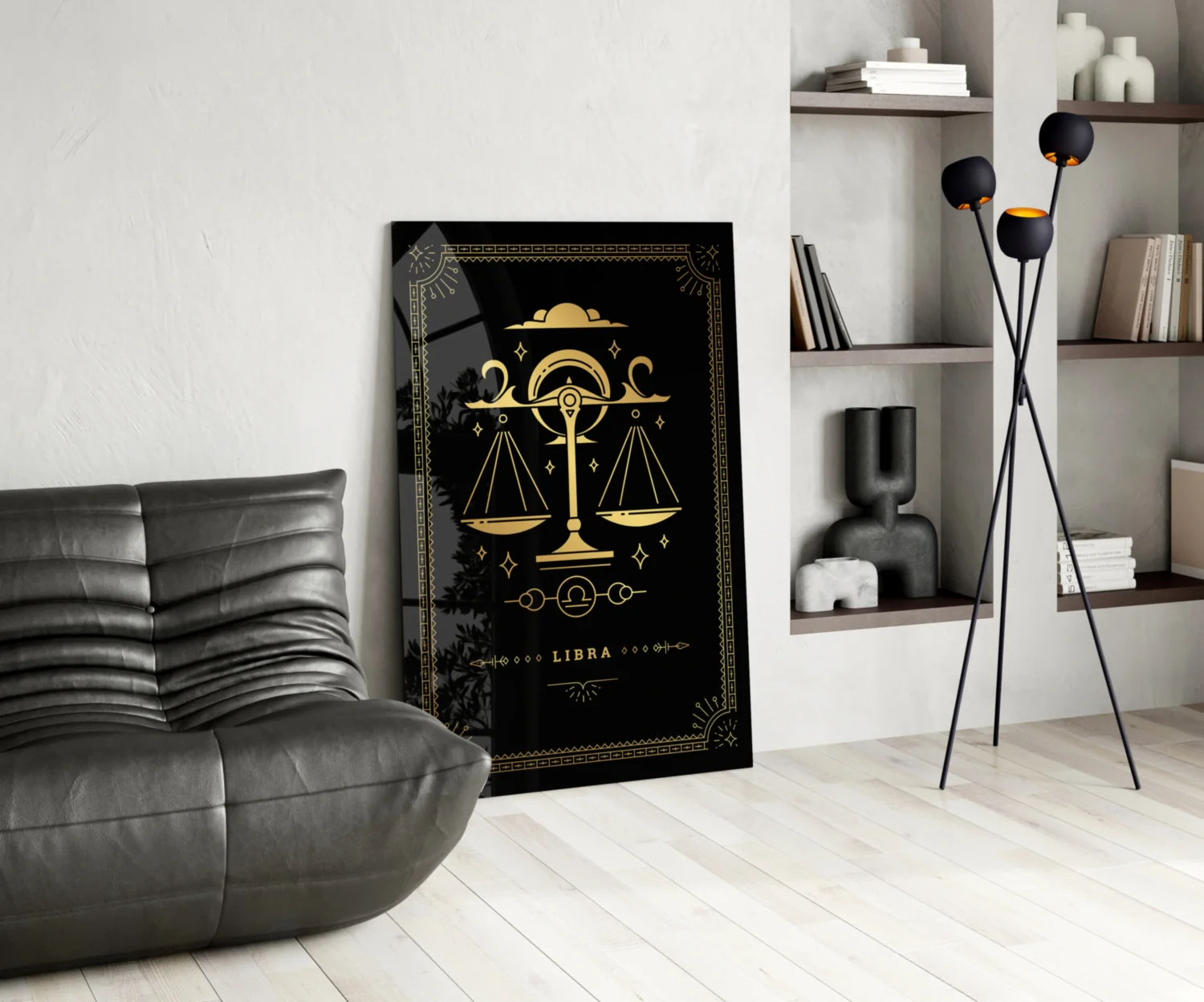 Libra Zodiac Sign Glass Wall Art - Image 5