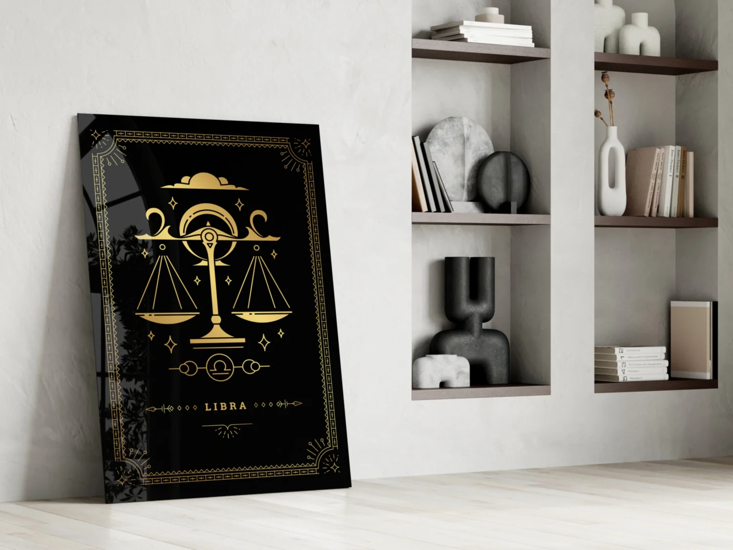 Libra Zodiac Sign Glass Wall Art - Image 6