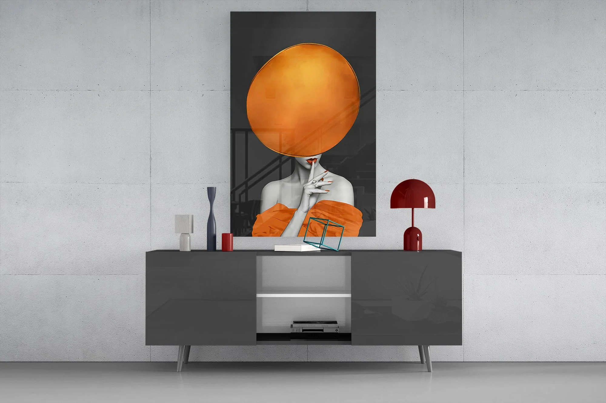 Elegant Space Art Glass Wall Art Glass Wall Art - Image 8