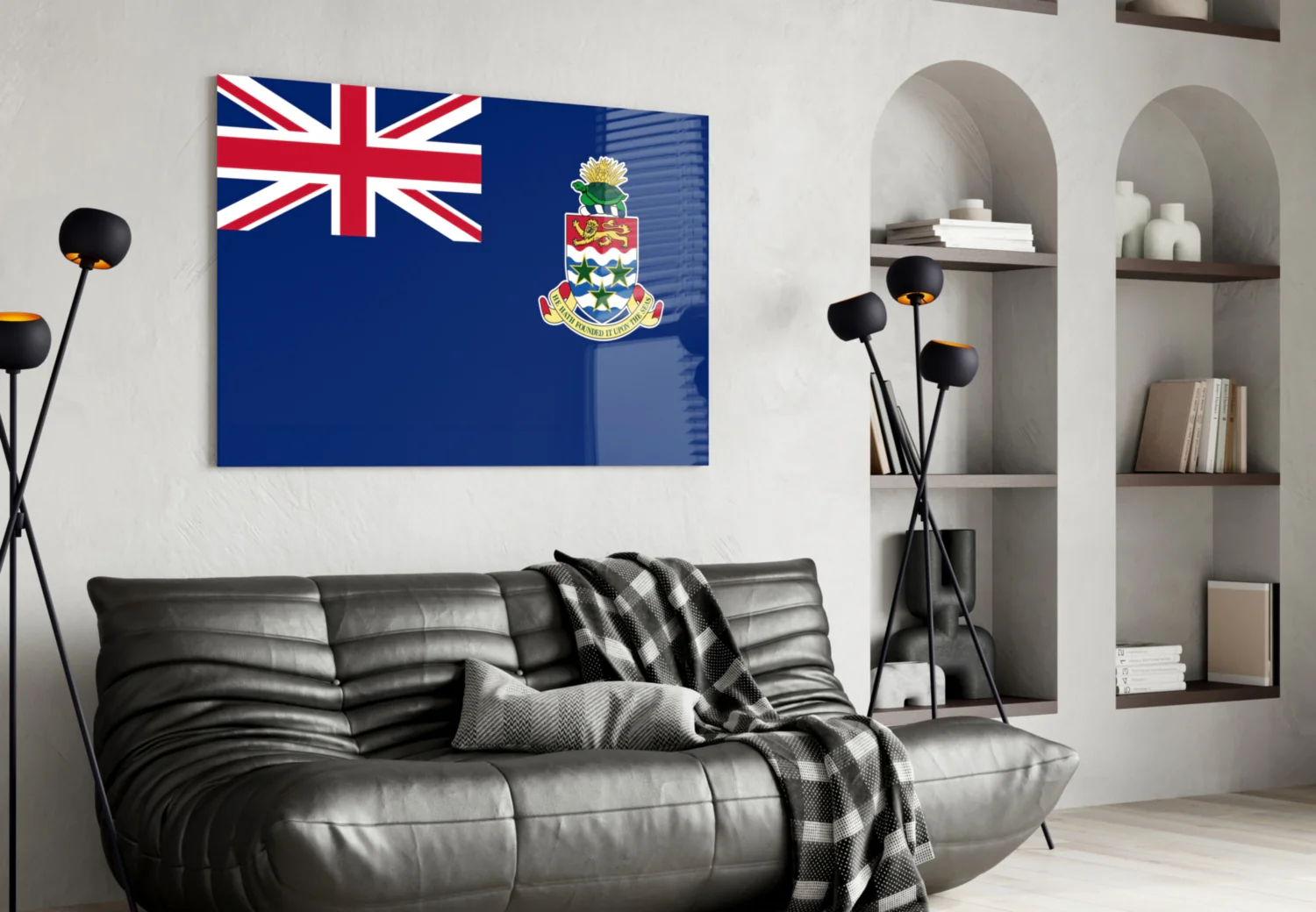 Flag of The Cayman Islands Glass Wall Art - Image 4