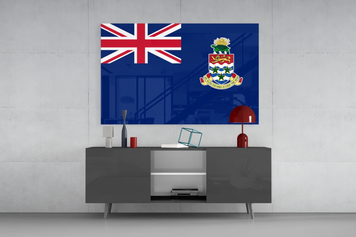 Flag of The Cayman Islands Glass Wall Art - Image 3