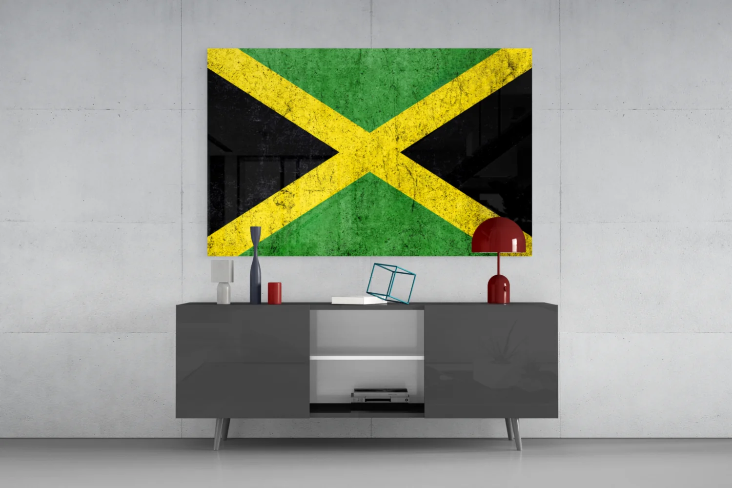 Flag of Jamaica Glass Wall Art - Image 3
