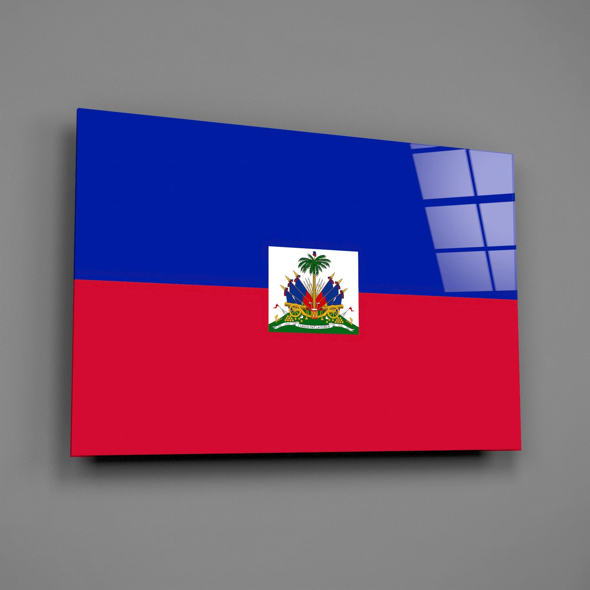 Elegant Haitian Flag Wall Art Glass Wall Art - Image 2