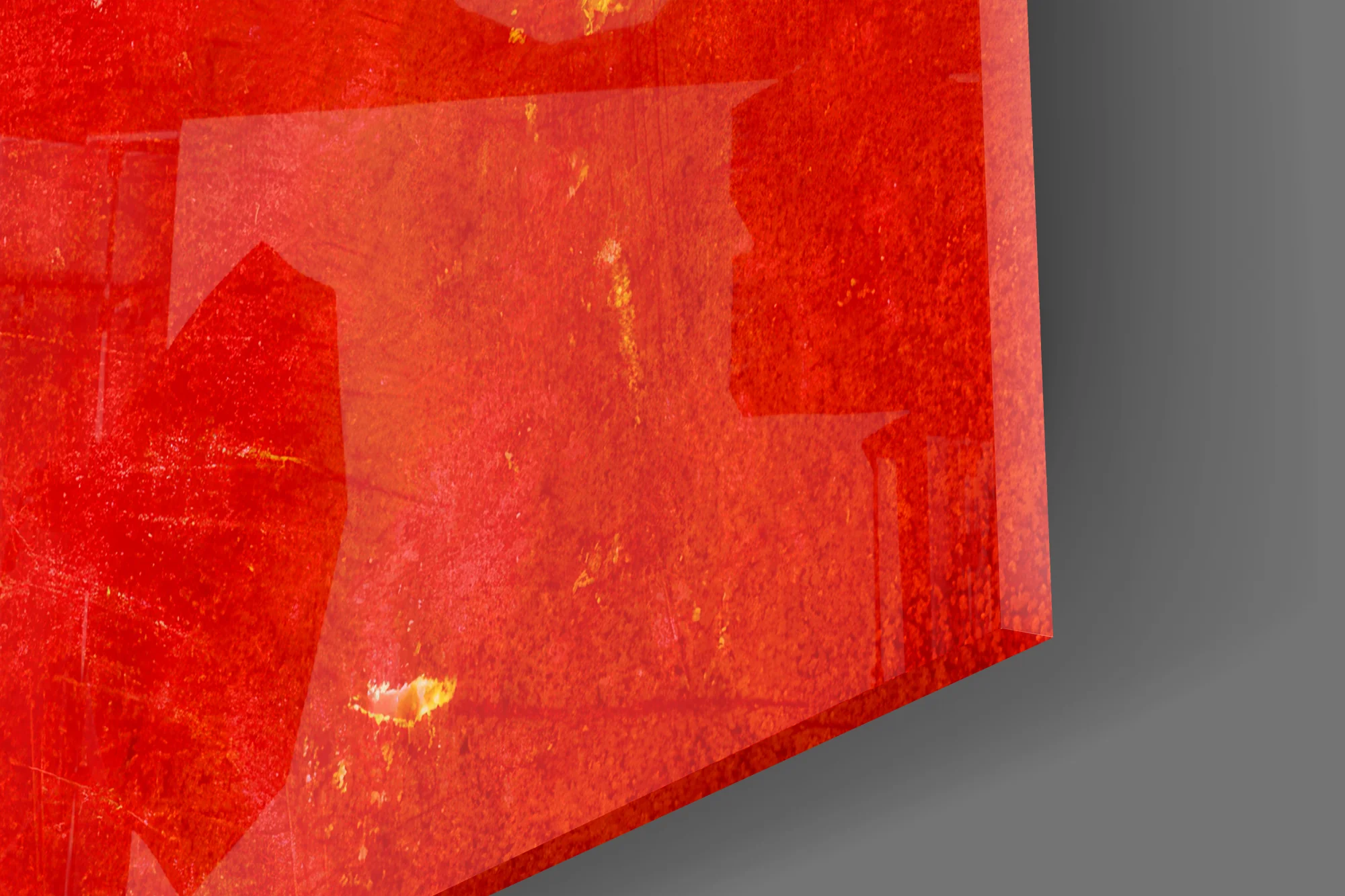 China Flag Grunge Glass Wall Art - Image 3