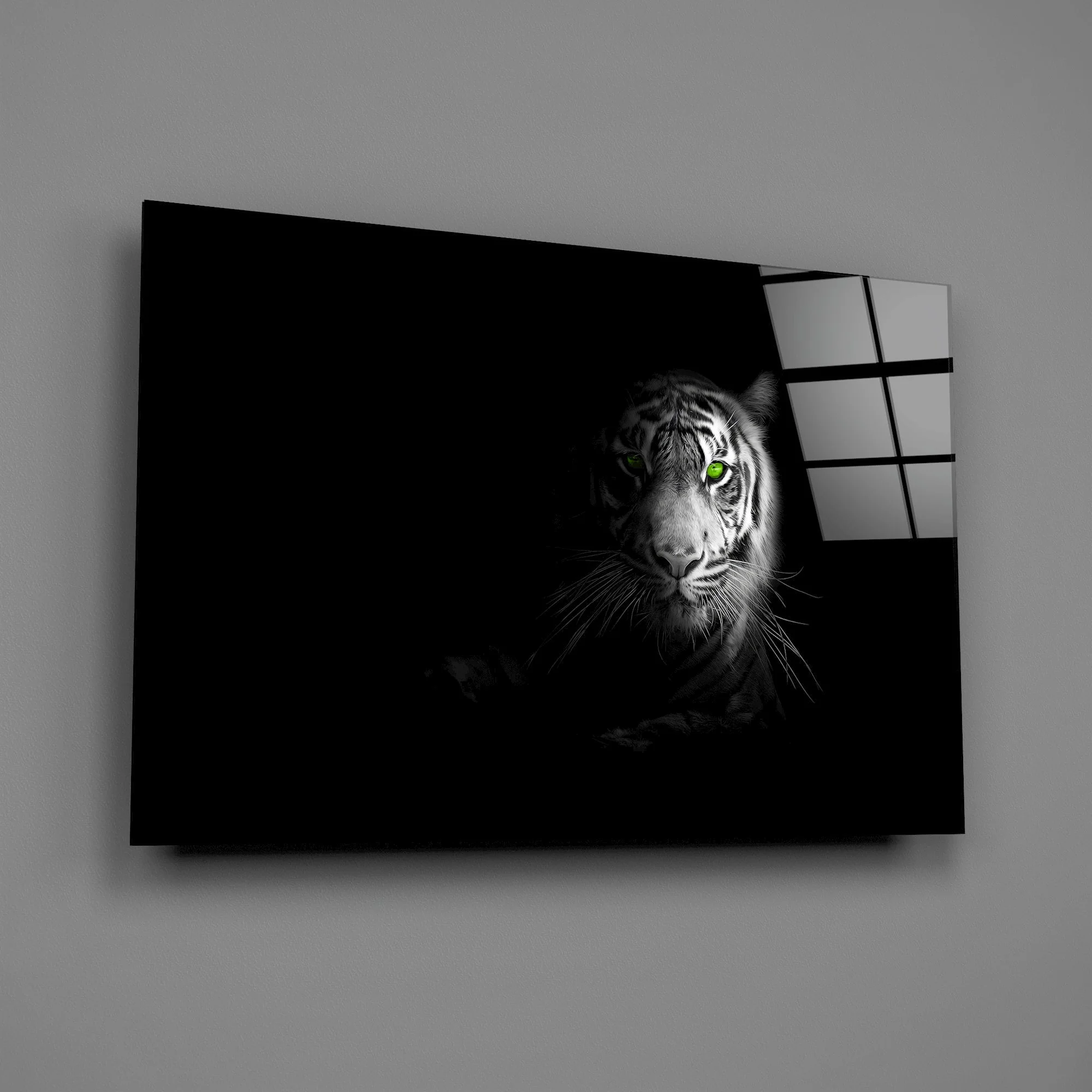 Wild Tiger Photo Art Glass Wall Art - Image 2