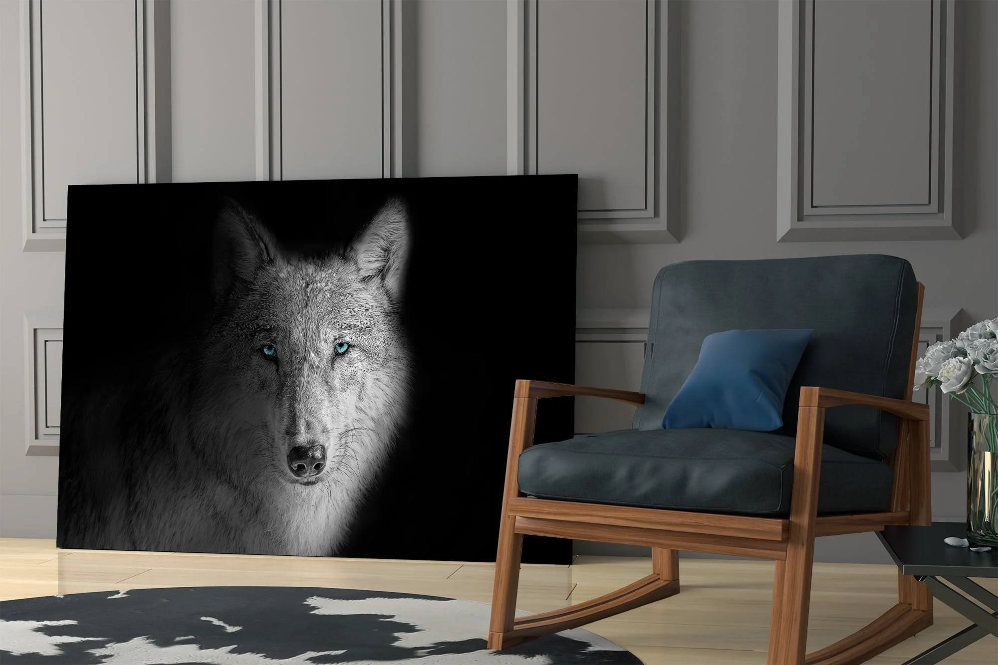 Striking Wolf Portrait Glass Wall Art - Image 7
