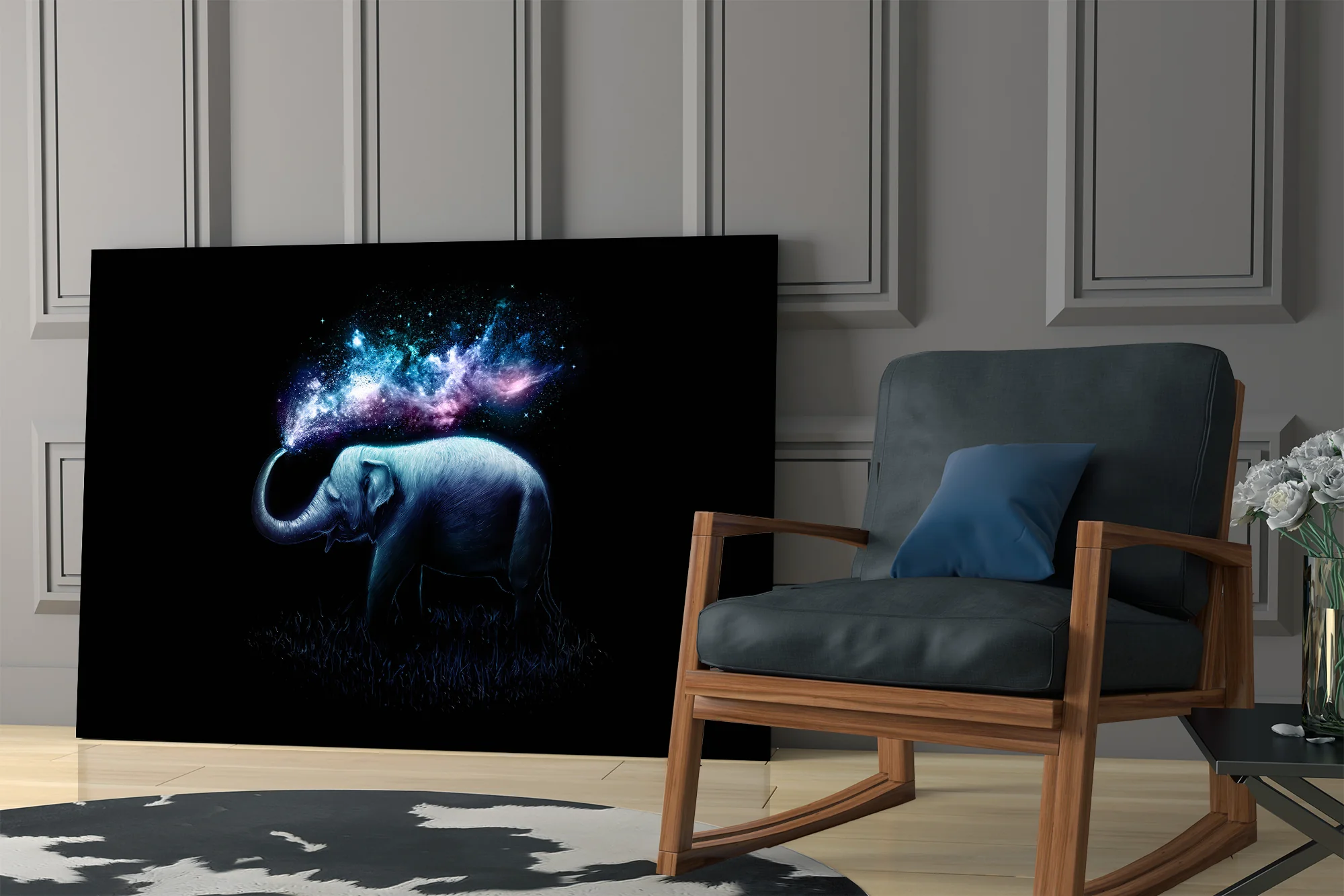 Elephant Galaxy Glass Wall Art - Image 7