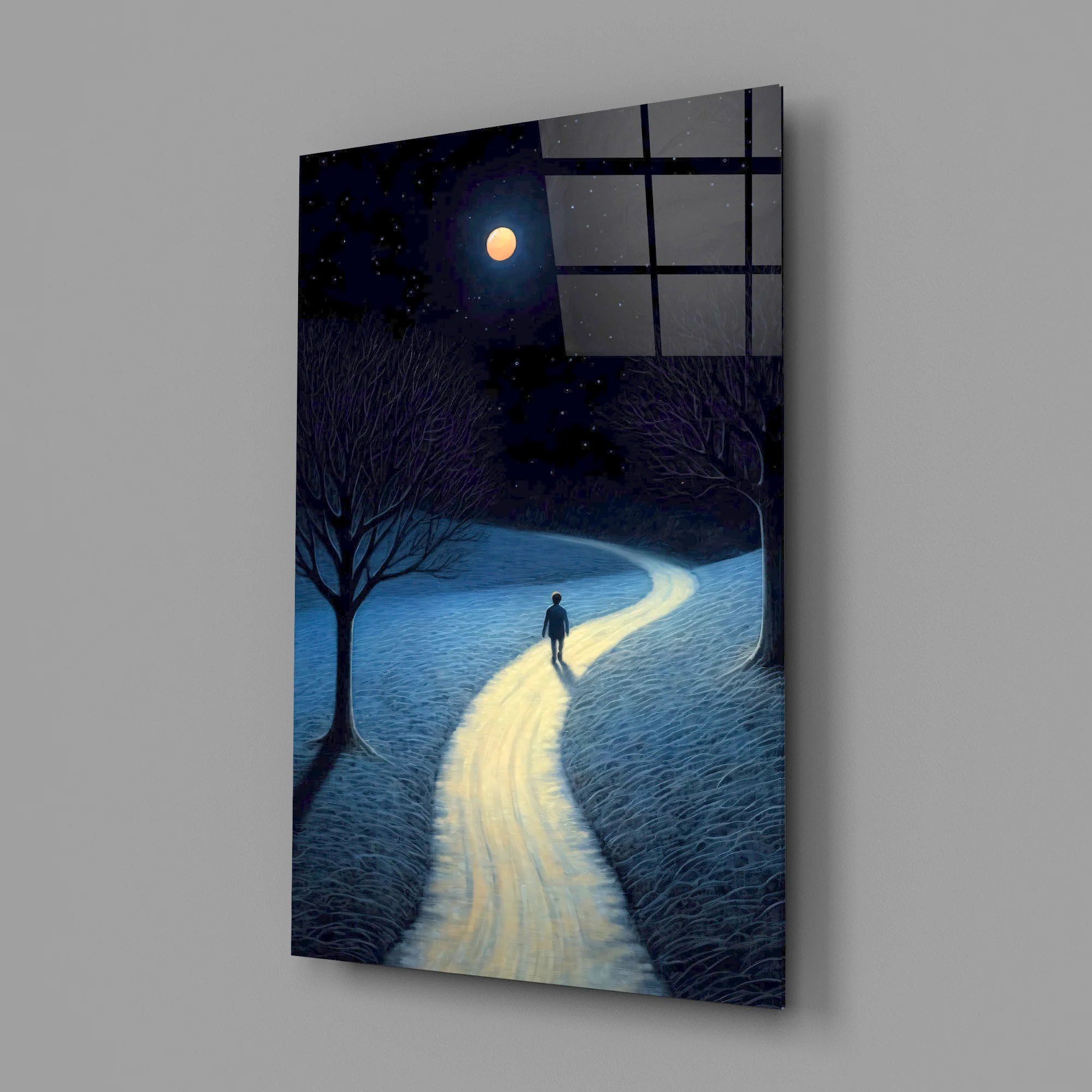 Moonlit Path Glass Wall Art - Image 2