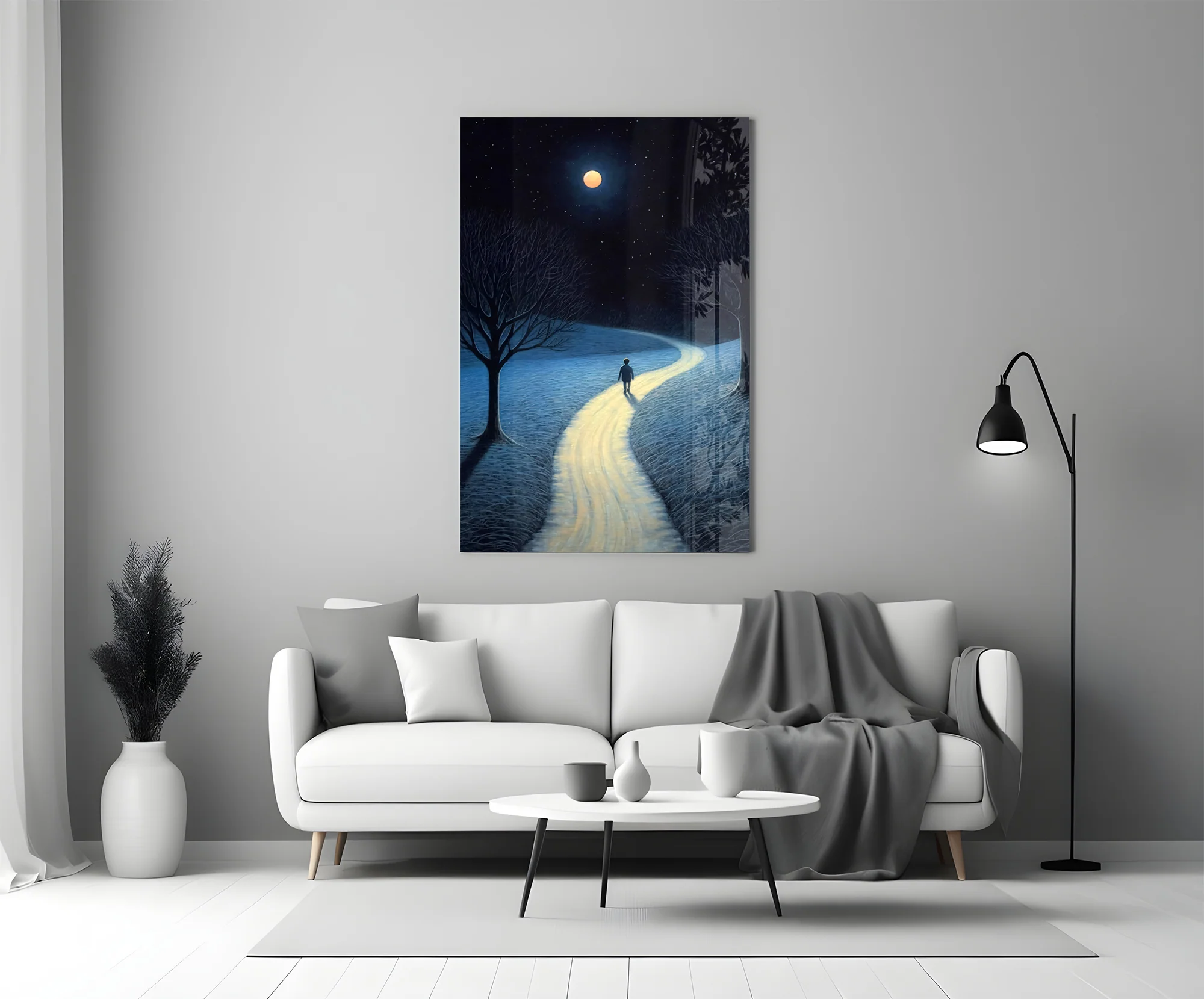 Moonlit Path Glass Wall Art - Image 5