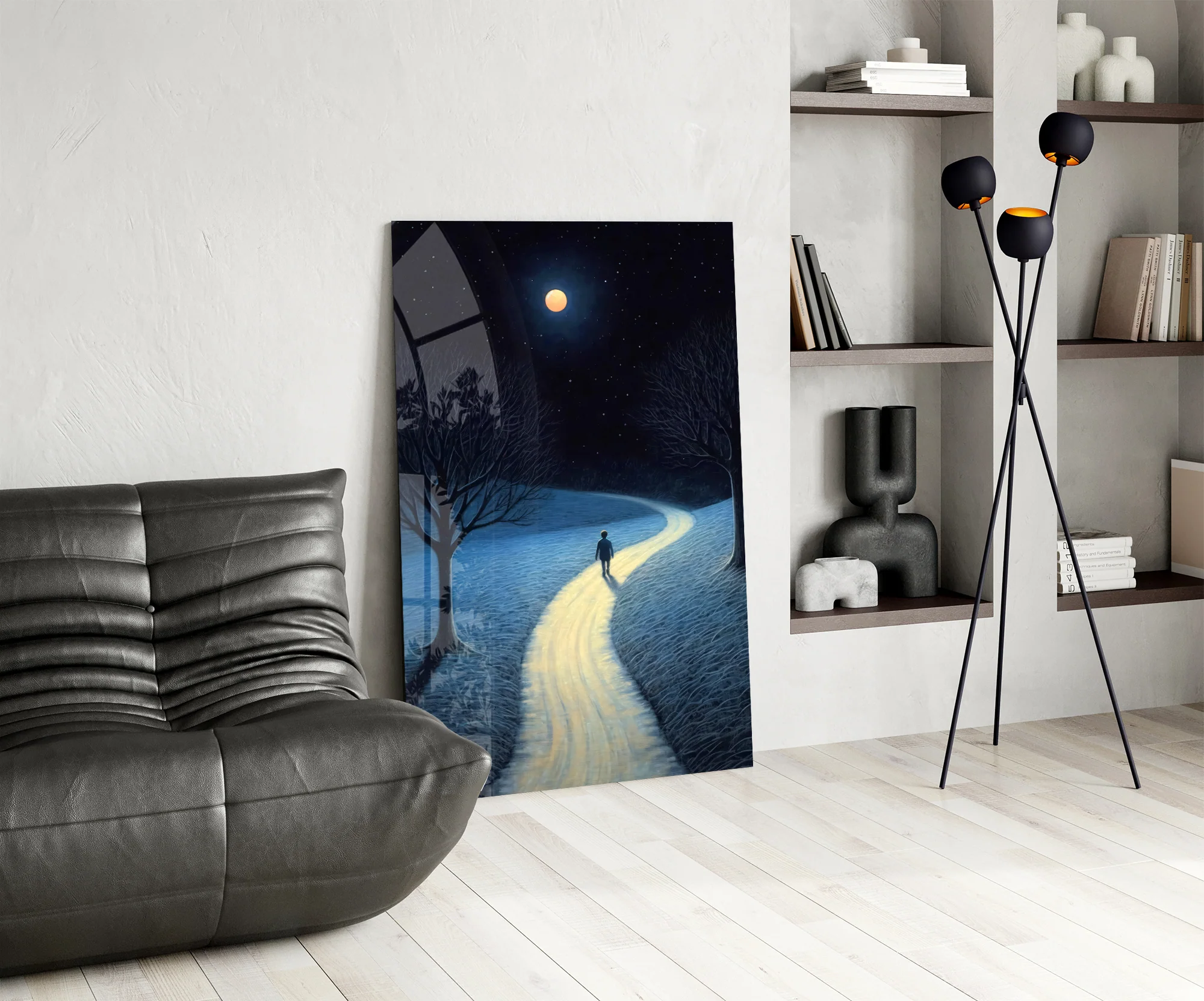 Moonlit Path Glass Wall Art - Image 6