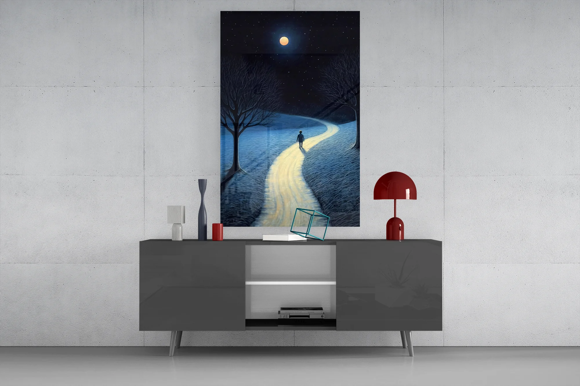 Moonlit Path Glass Wall Art - Image 8