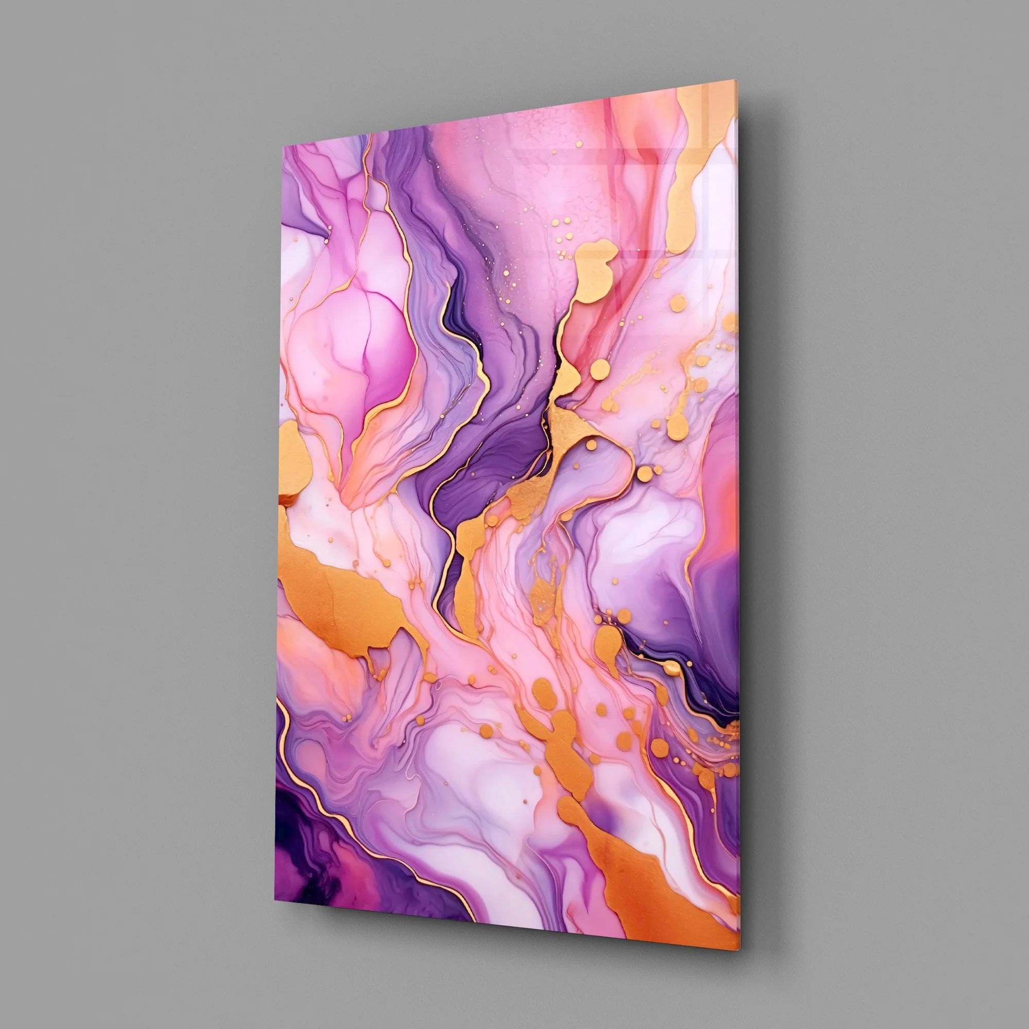 Vivid Abstract Art Glass Wall Art - Image 2
