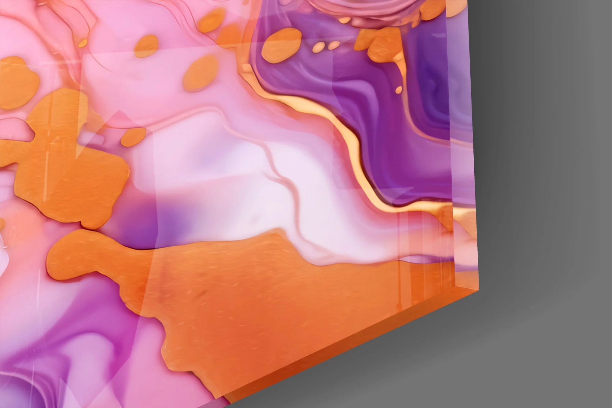 Vivid Abstract Art Glass Wall Art - Image 3