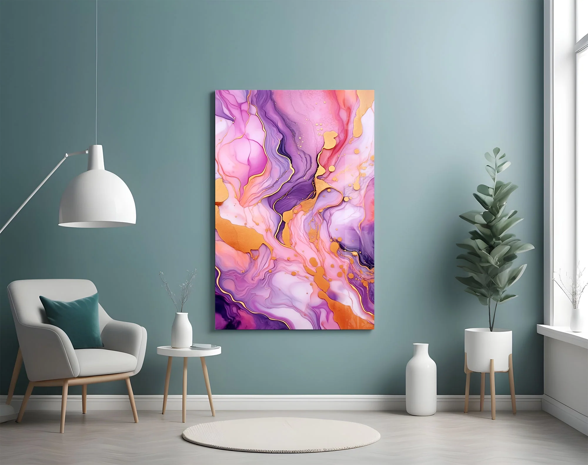 Vivid Abstract Art Glass Wall Art - Image 4