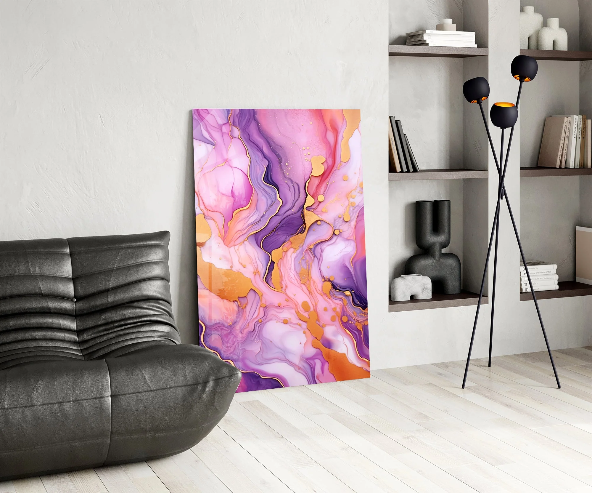 Vivid Abstract Art Glass Wall Art - Image 6