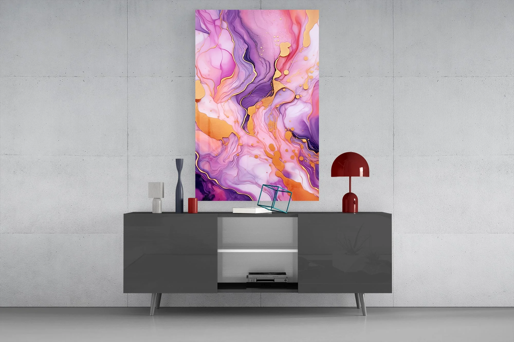 Vivid Abstract Art Glass Wall Art - Image 8