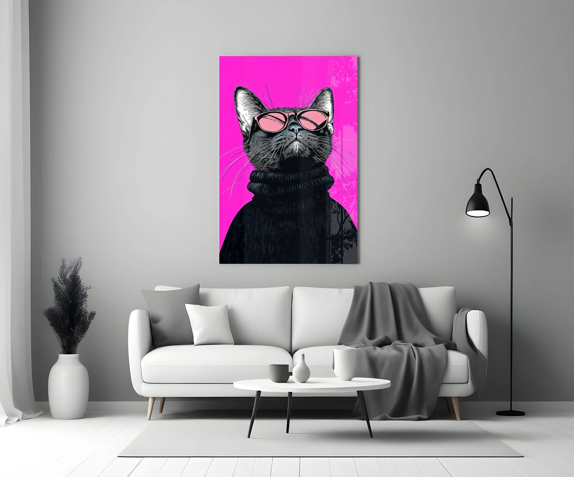 Feline Wall Decoration Glass Wall Art - Image 5