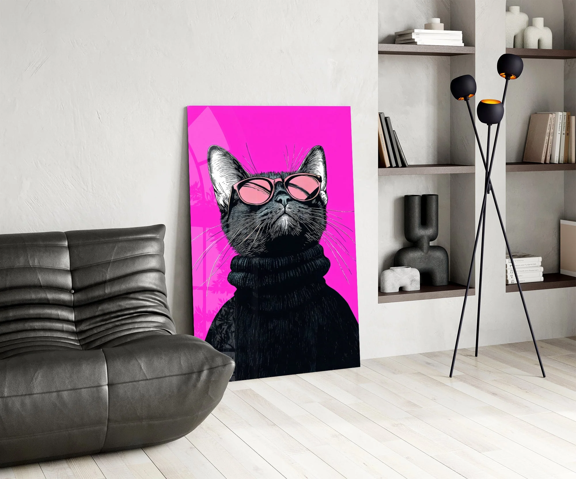 Feline Wall Decoration Glass Wall Art - Image 6