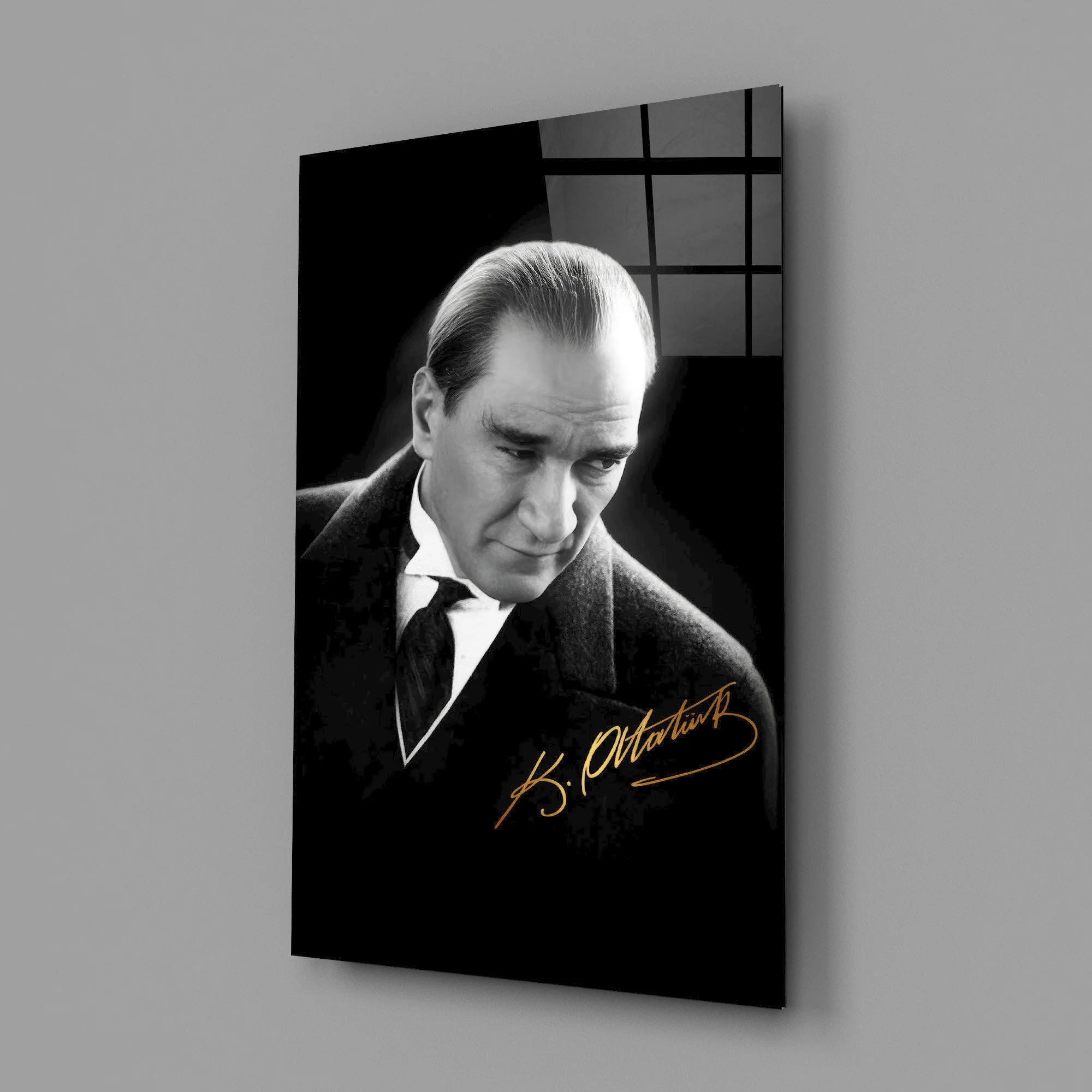Classic Portrait Photograph Glass Wall Art - Image 2