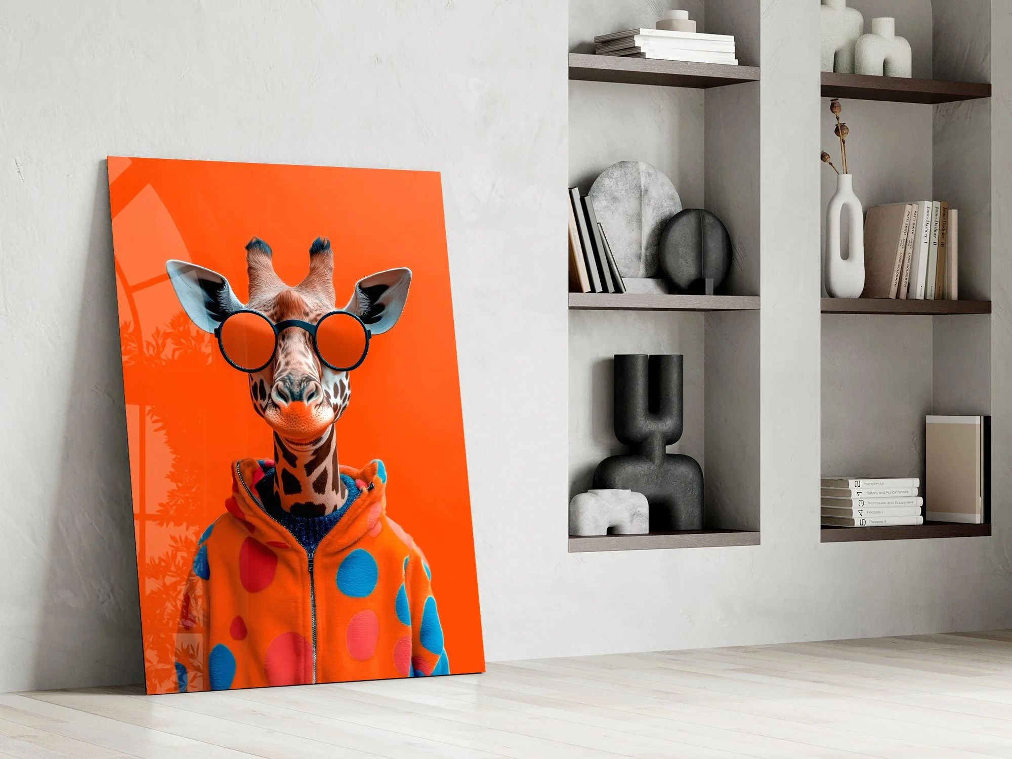 Giraffe Fashion Icon Artwork Glass Wall Art - Image 7