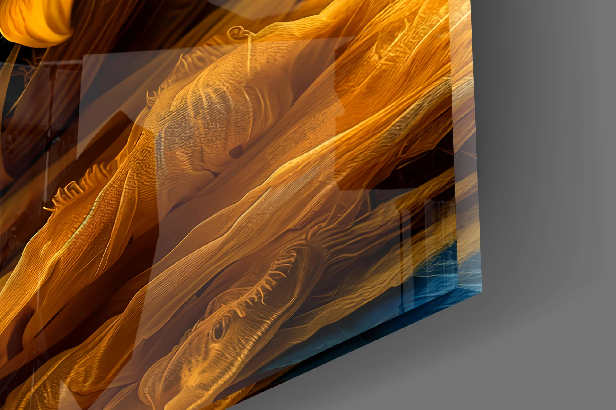 Eternal Sunflower Glass Wall Art - Image 3