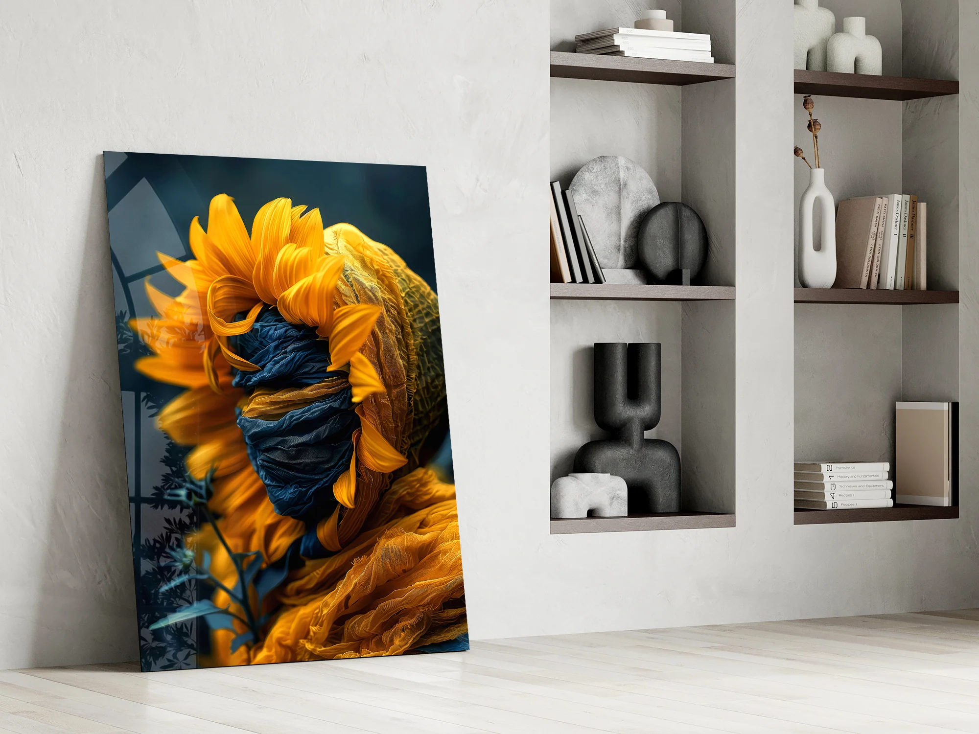 Eternal Sunflower Glass Wall Art - Image 7